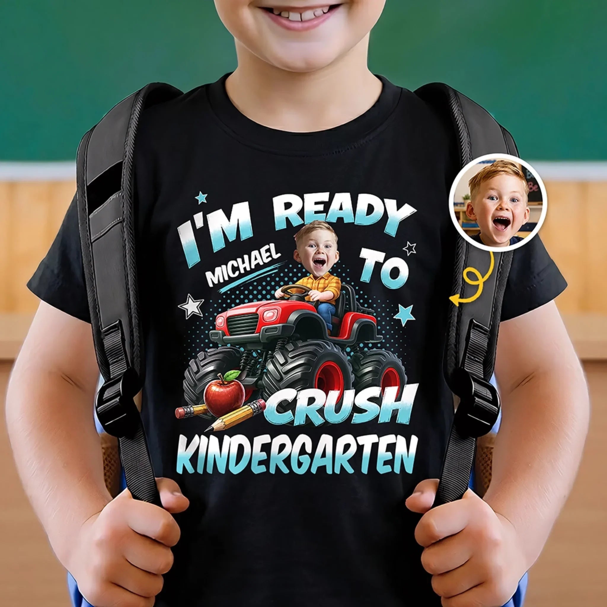 Custom Photo Youth T-shirt - Personalized Back To School Gifts For Kids - Road To Great Things