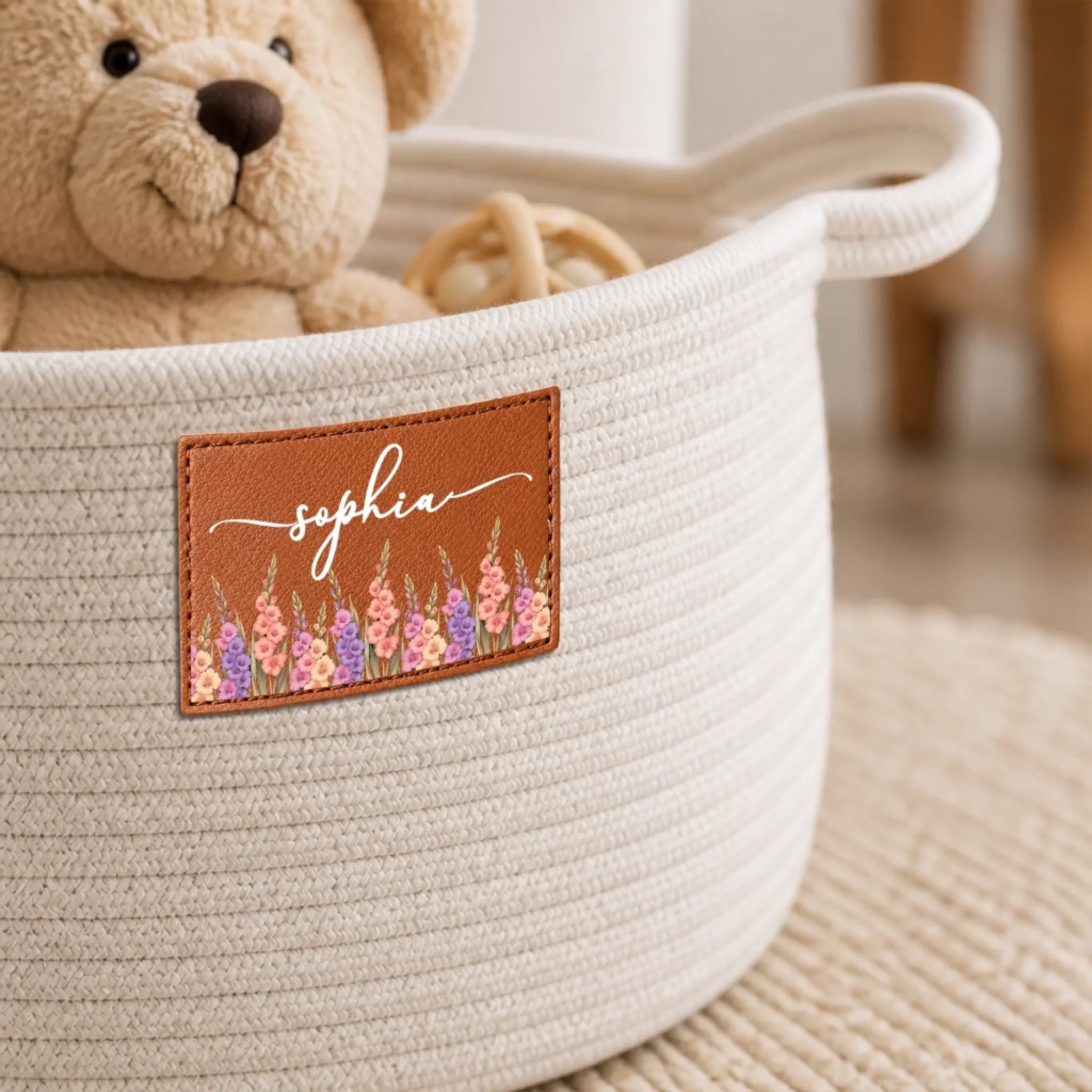 Custom Woven Rope Basket - Personalized Birthday Gifts For Him, Her - Choose Happy Every Day