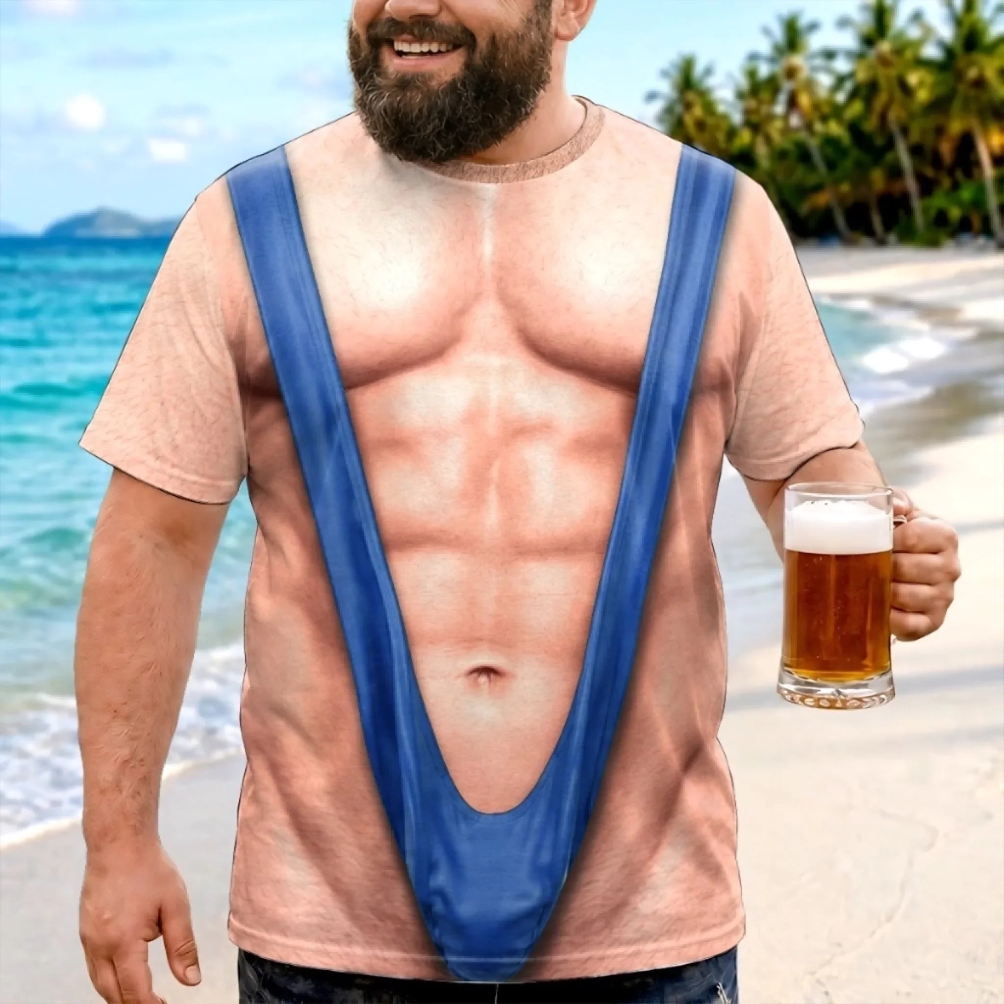 Custom Funny T-shirt - Personalized Summer Vacation And Travel Gifts  Husband And Wife, Him And Her - Too Hot For The Beach
