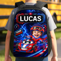Custom Photo Kids Backpack & Water Bottle Set - Personalized Back To School Gifts For Kids - Driven To Explore