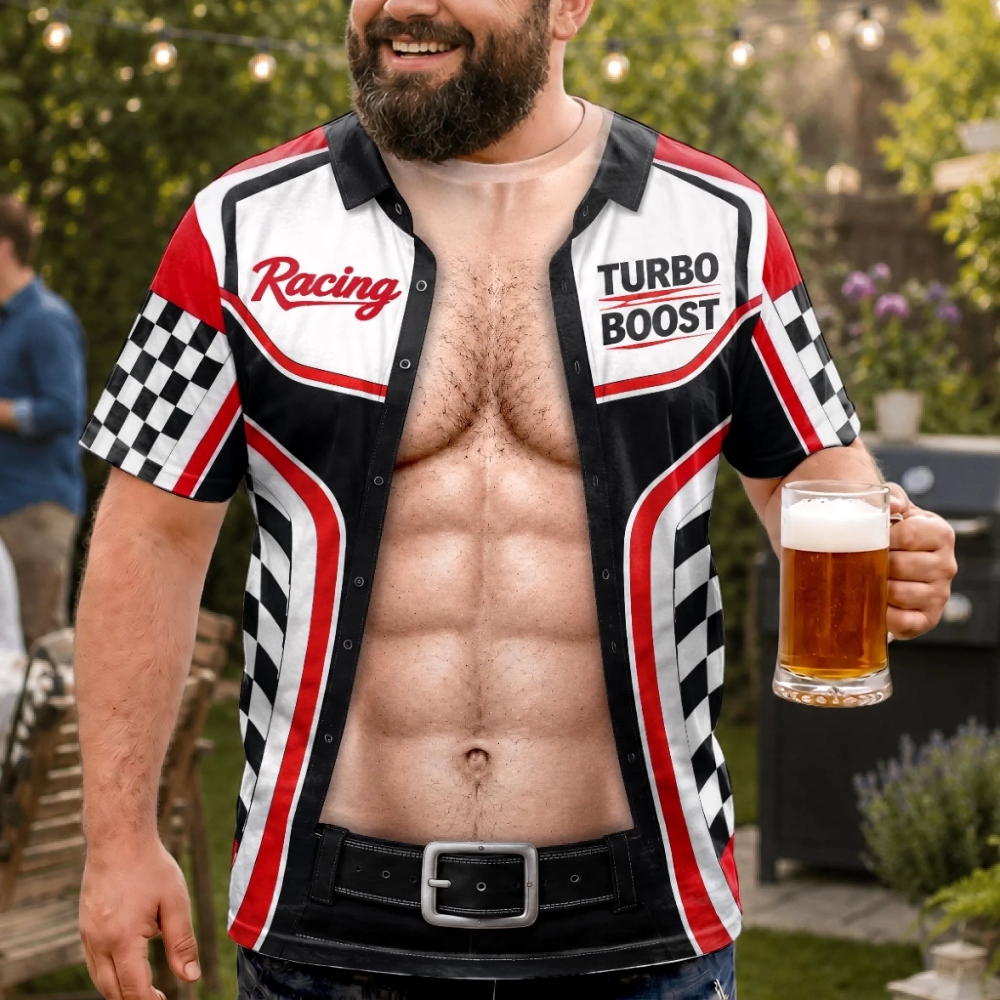 Custom Funny T-shirt - Personalized Summer Vacation And Travel Gifts For Husband, Son, Grandson, Yourself - Turbocharged Power In A Shirt