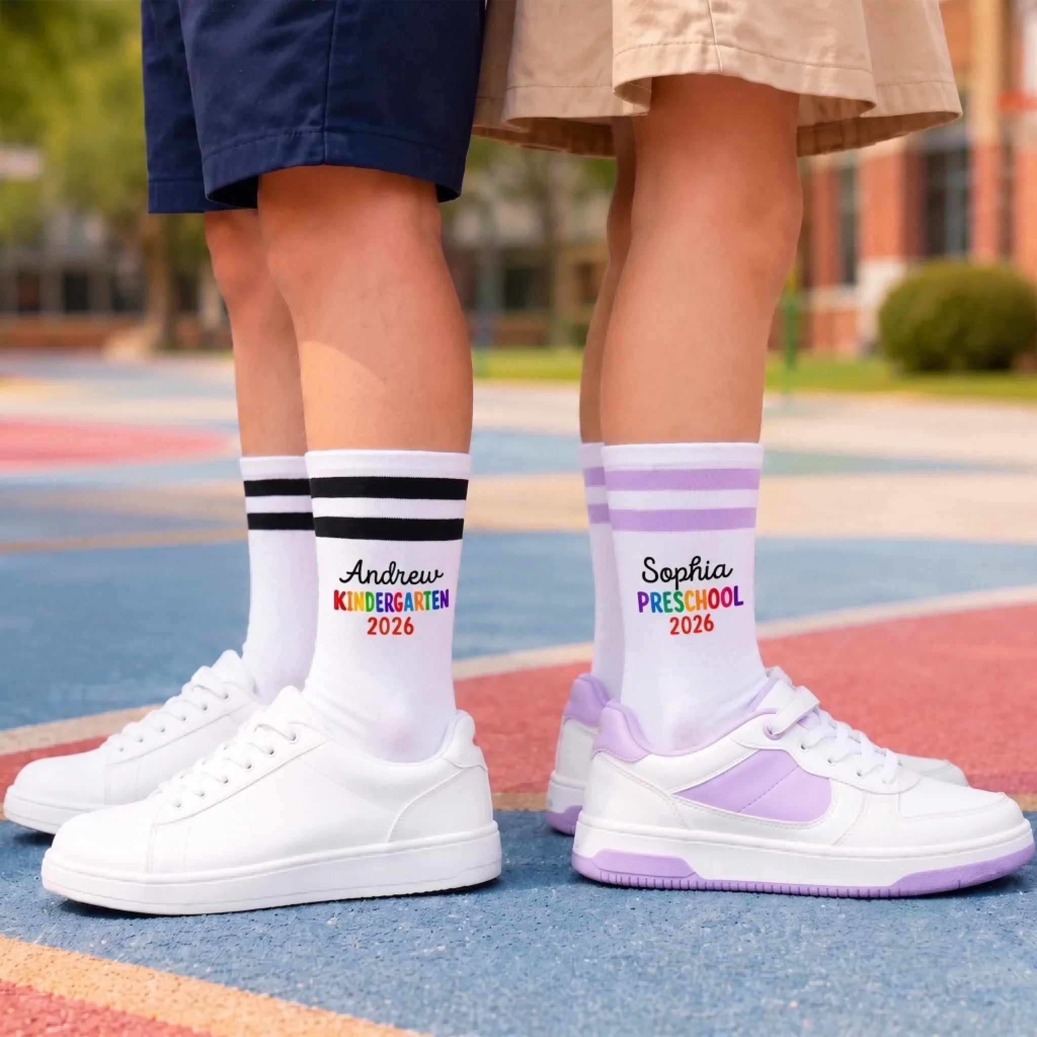 Custom Kids Crew Socks - Personalized Back To School Gifts For Kids - Ready For New Adventures