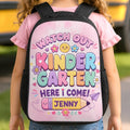Custom Kids Front Printed Backpack - Personalized Back To School Gifts For Kids - Learning Loving Growing Every Day