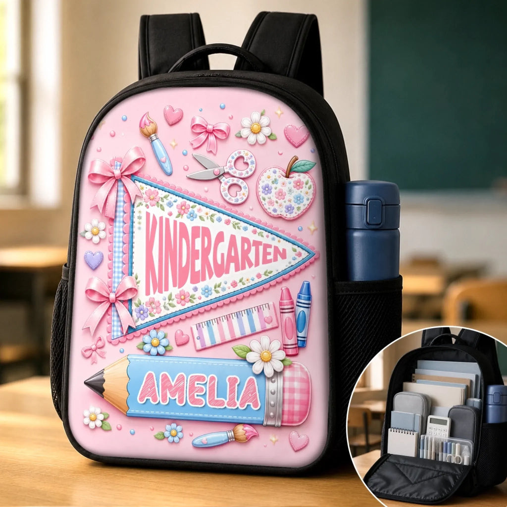 Custom Kids Front Printed Backpack - Personalized Back To School Gifts For Kids - Big Dreams Start In Small Classrooms