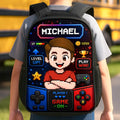 Custom Kids Front Printed Backpack - Personalized Back To School Gifts For Kids - School Mode Game On