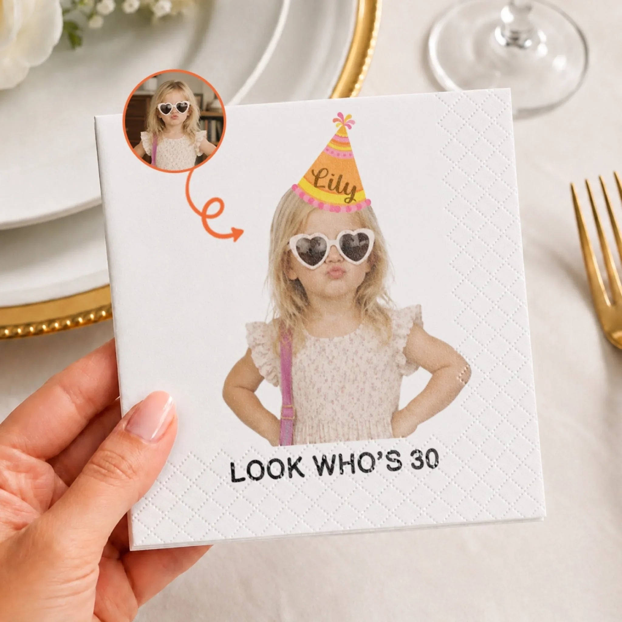 Custom Photo Cocktail Napkins - Personalized Birthday Party Favor Gifts For Guests, Adults - Celebrate Every Moment