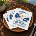Custom Cocktail Napkins - Personalized Party Favor Gifts For Guests, Adults - Lakeside Memories