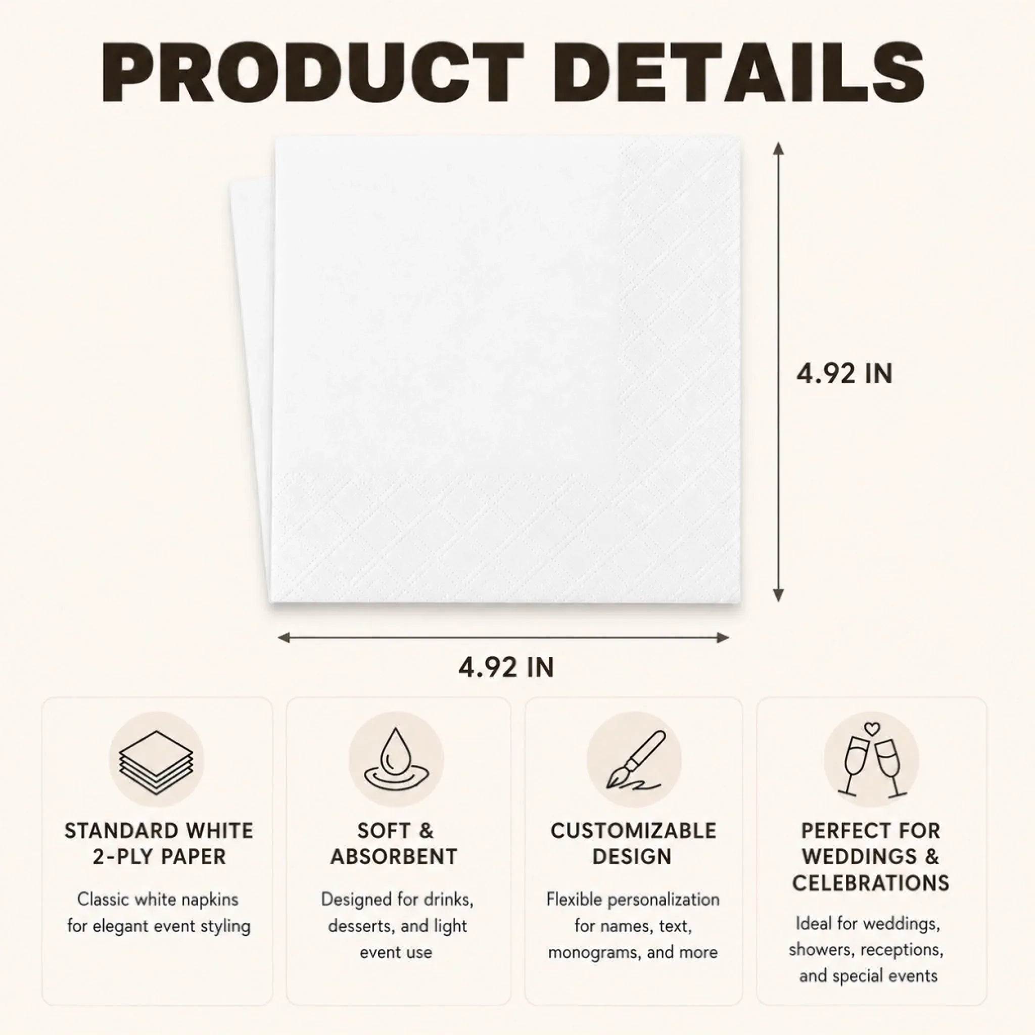 Custom Cocktail Napkins - Personalized Party Favor Gifts For Guests, Adults - Lakeside Memories