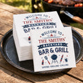 Custom Cocktail Napkins - Personalized Party Favor Gifts For Guests, Adults - Fired Up For Family