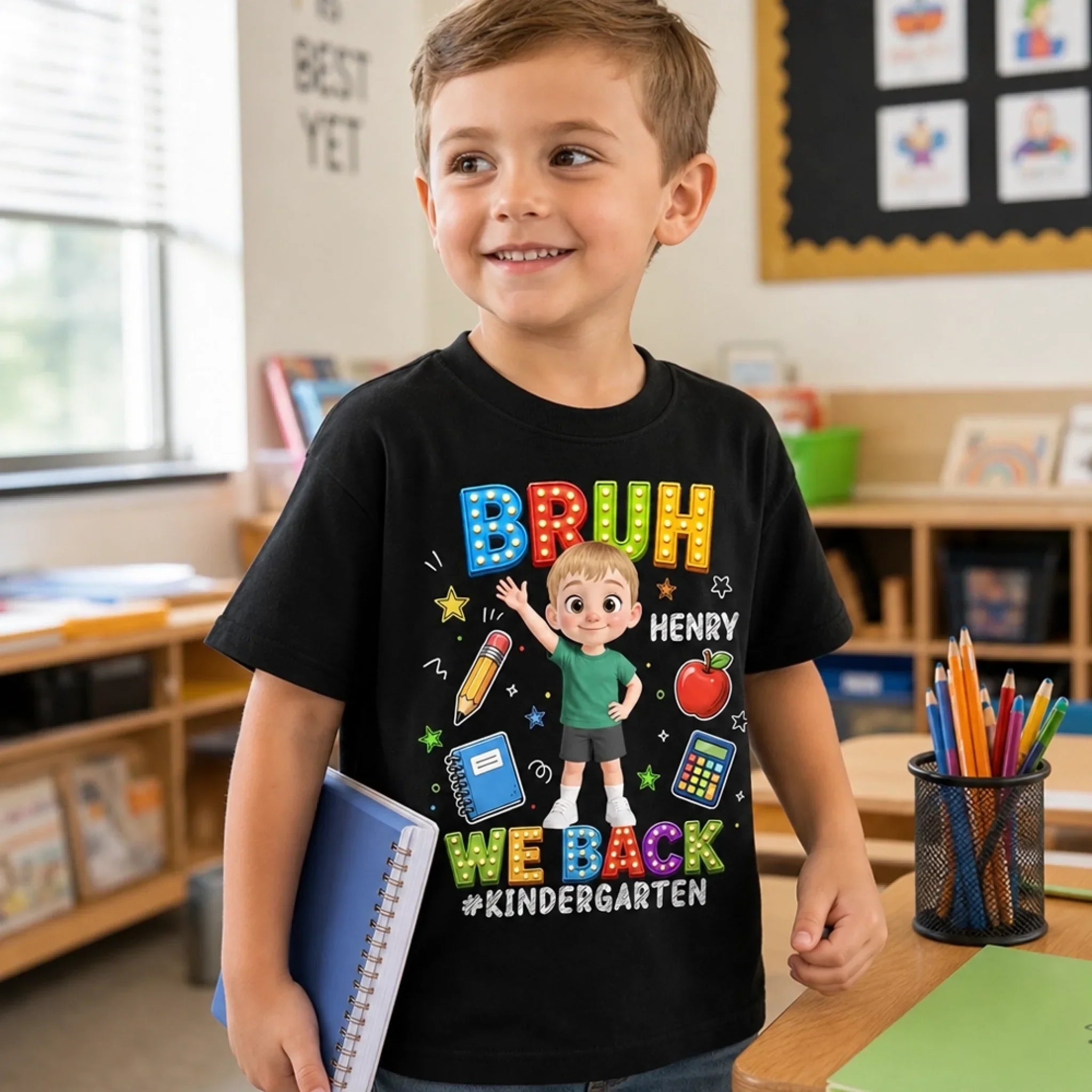 Custom Photo Youth T-shirt - Personalized Back To School Gifts For Kids - Ready To Explore