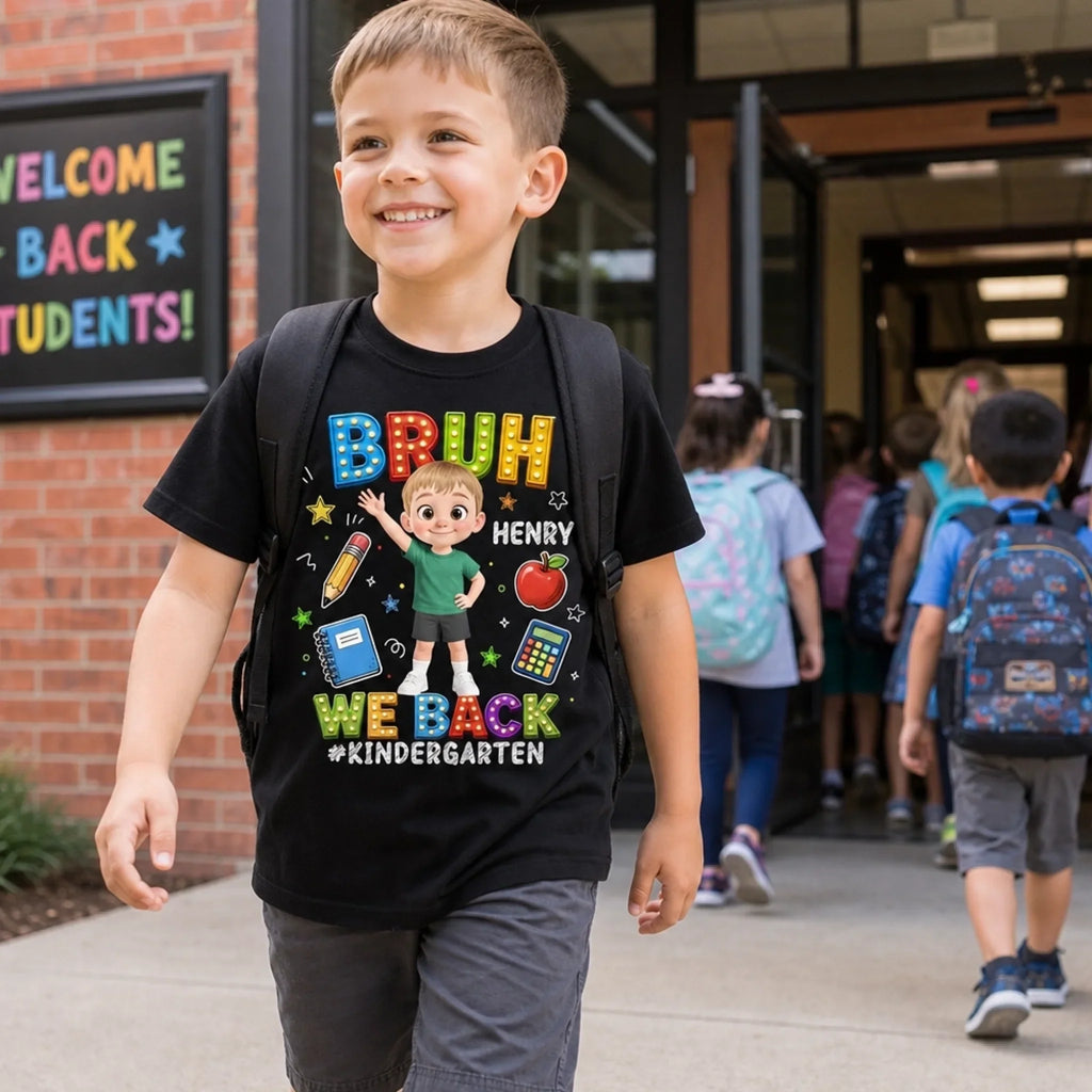Custom Photo Youth T-shirt - Personalized Back To School Gifts For Kids - Ready To Explore