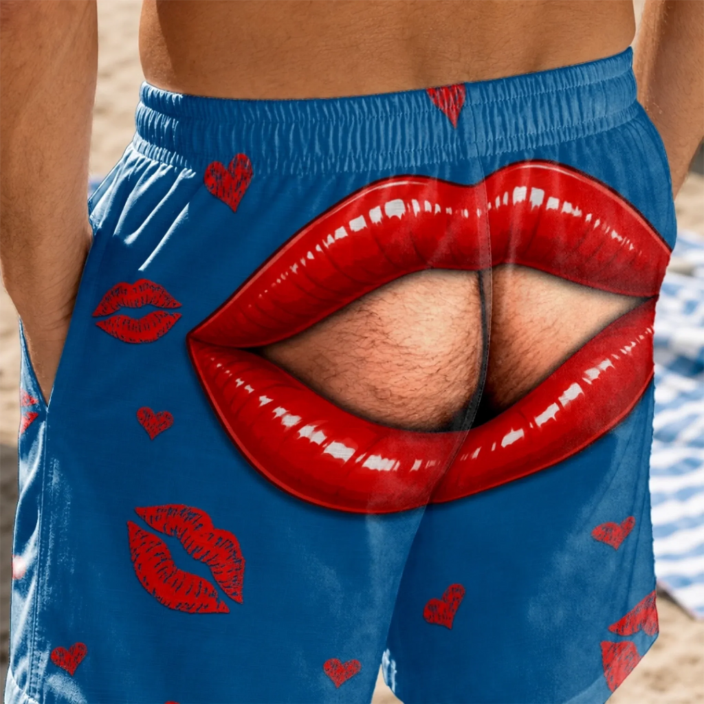 Custom Funny Men Swim Trunks - Personalized Birthday Gifts For Husband, Son, Grandson, Brother, Grandpa, Dad, Yourself - Summer Body Activated