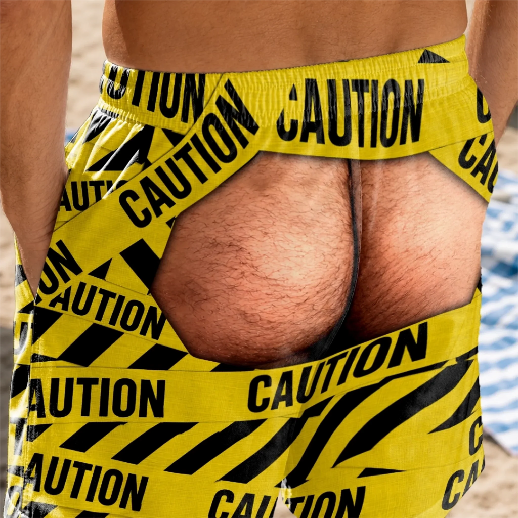 Custom Funny Men Swim Trunks - Personalized Birthday Gifts For Husband, Son, Grandson, Brother, Grandpa, Dad, Yourself - Bringing Sexy Back
