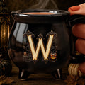 Custom 12oz Ceramic Cauldron Coffee Mug - Personalized Halloween Gifts For Wife, Daughter, Besties, Sisters, Granddaughter, Grandma, Mom, Yourself - Spooky Witchy Vibes Only