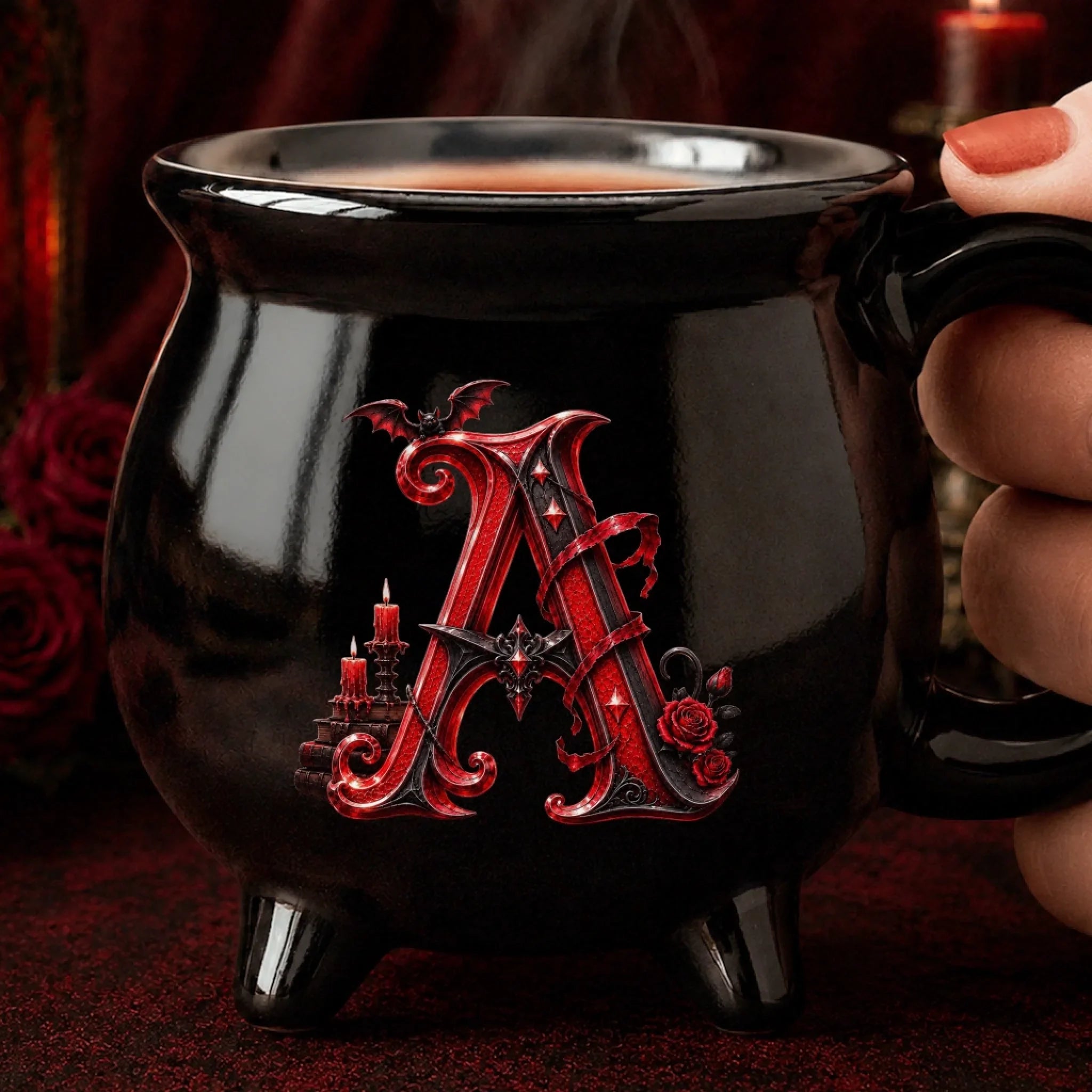 Custom 12oz Ceramic Cauldron Coffee Mug - Personalized Halloween Gifts For Wife, Daughter, Besties, Sisters, Granddaughter, Grandma, Mom, Yourself - Witchy Season Starts Here