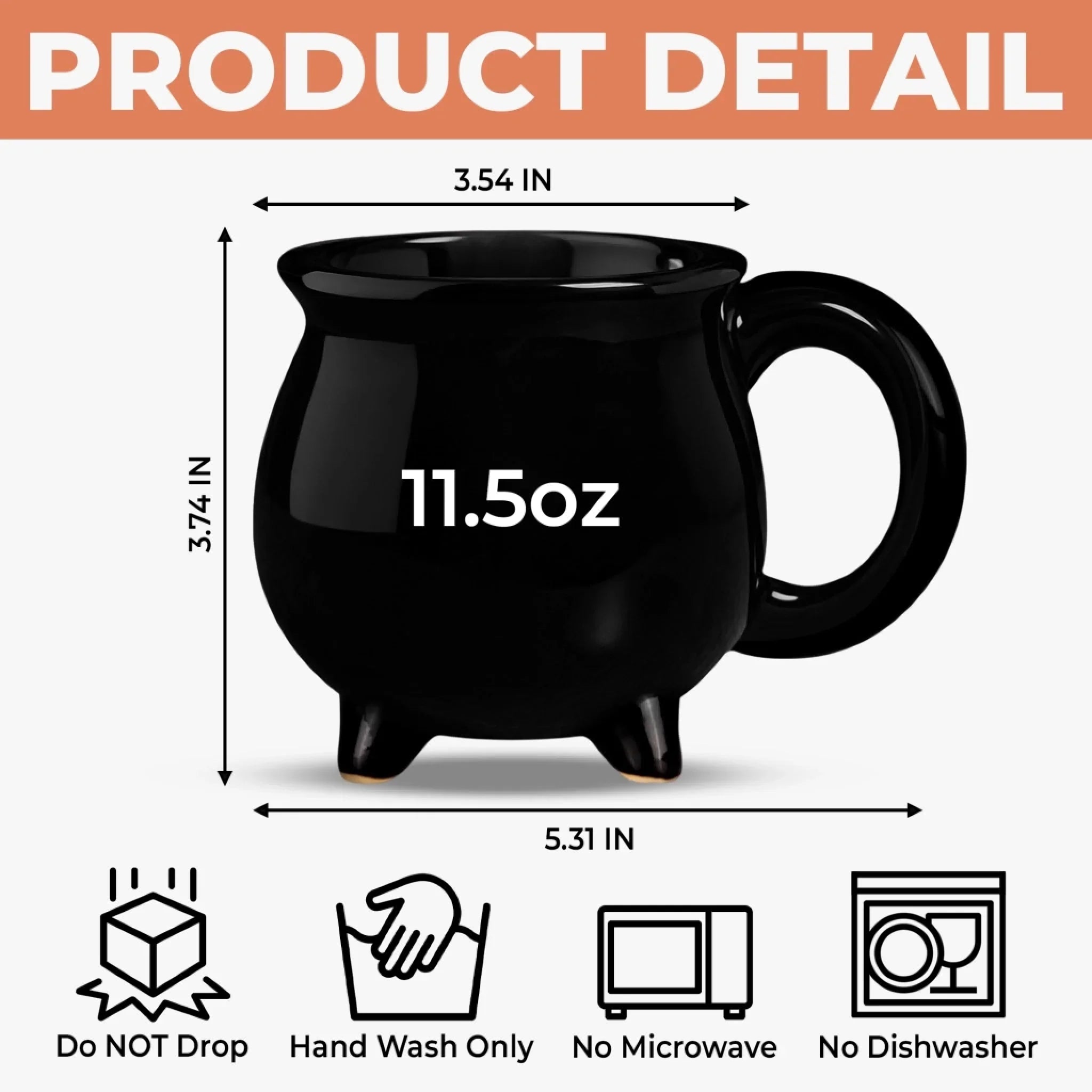 Custom 12oz Ceramic Cauldron Coffee Mug - Personalized Halloween Gifts For Wife, Daughter, Besties, Sisters, Granddaughter, Grandma, Mom, Yourself - Witchy Season Starts Here