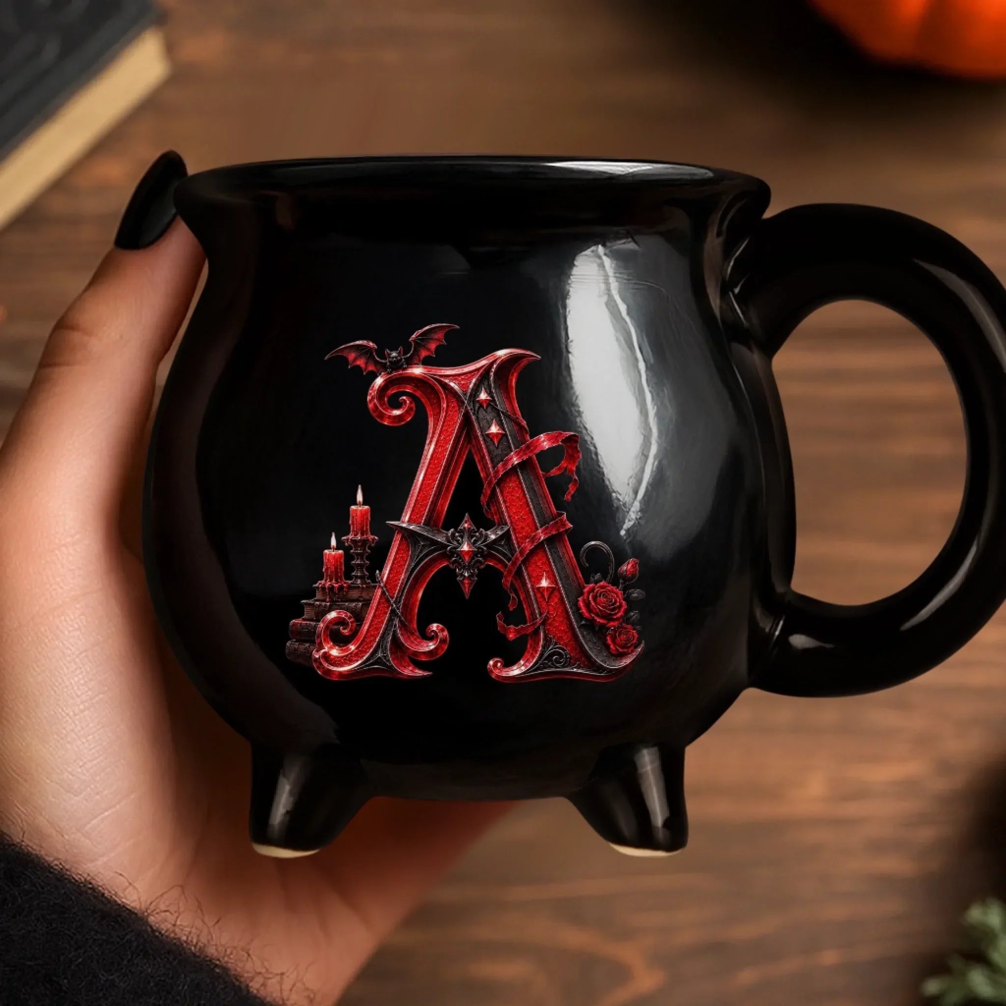Custom 12oz Ceramic Cauldron Coffee Mug - Personalized Halloween Gifts For Wife, Daughter, Besties, Sisters, Granddaughter, Grandma, Mom, Yourself - Witchy Season Starts Here
