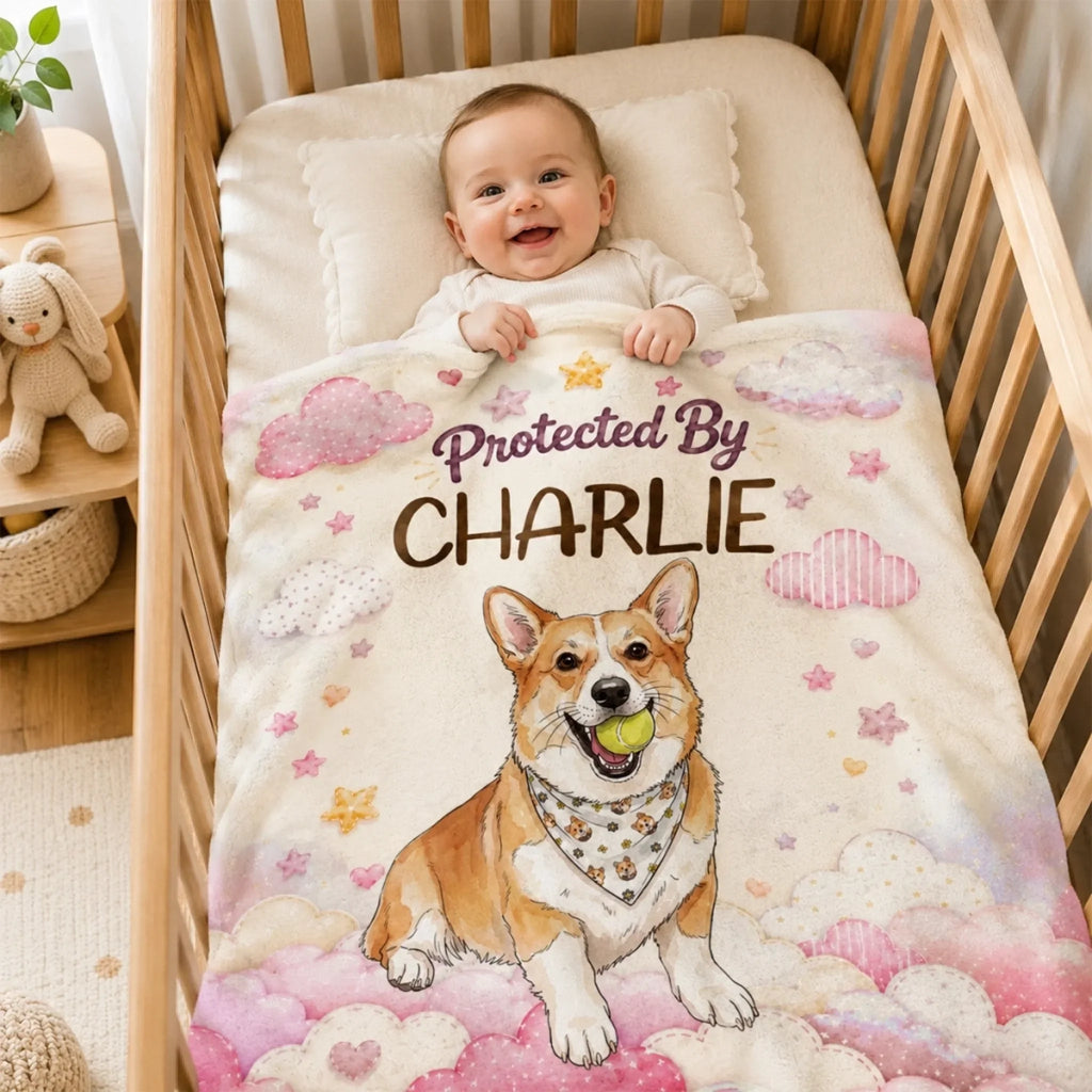Custom Photo Blanket - Personalized Baby Shower, Gender Reveal Gifts For New Moms, New Dads, New Parents, Dog Cat Lovers - A New Little Love Has Arrived
