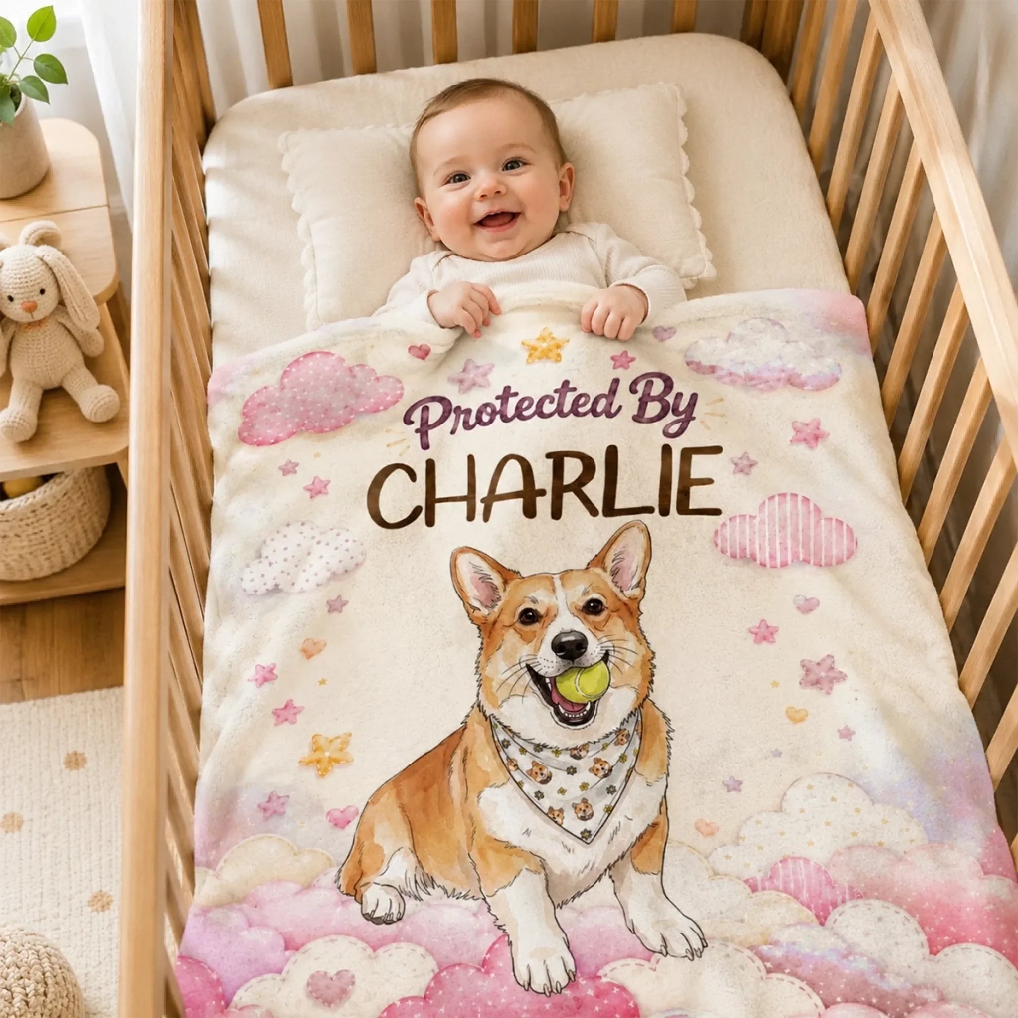 Custom Photo Blanket - Personalized Baby Shower, Gender Reveal Gifts For New Moms, New Dads, New Parents, Dog Cat Lovers - A New Little Love Has Arrived