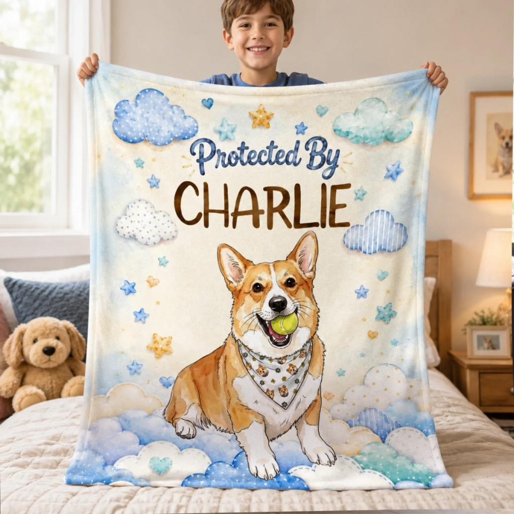 Custom Photo Blanket - Personalized Baby Shower, Gender Reveal Gifts For New Moms, New Dads, New Parents, Dog Cat Lovers - A New Little Love Has Arrived