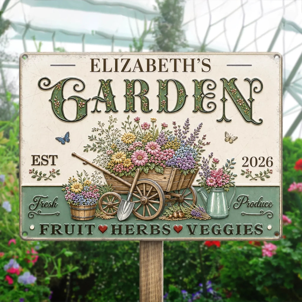 Custom Home Decor Metal Sign - Personalized  Birthday Garden Gifts For Gardeners - Plants Bring Peace