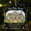 Custom Photo New Home Acrylic Ornament - Personalized Anniversary Christmas Wedding Gifts For Husband And Wife, Him And Her - Home Is Where Our Story Begins