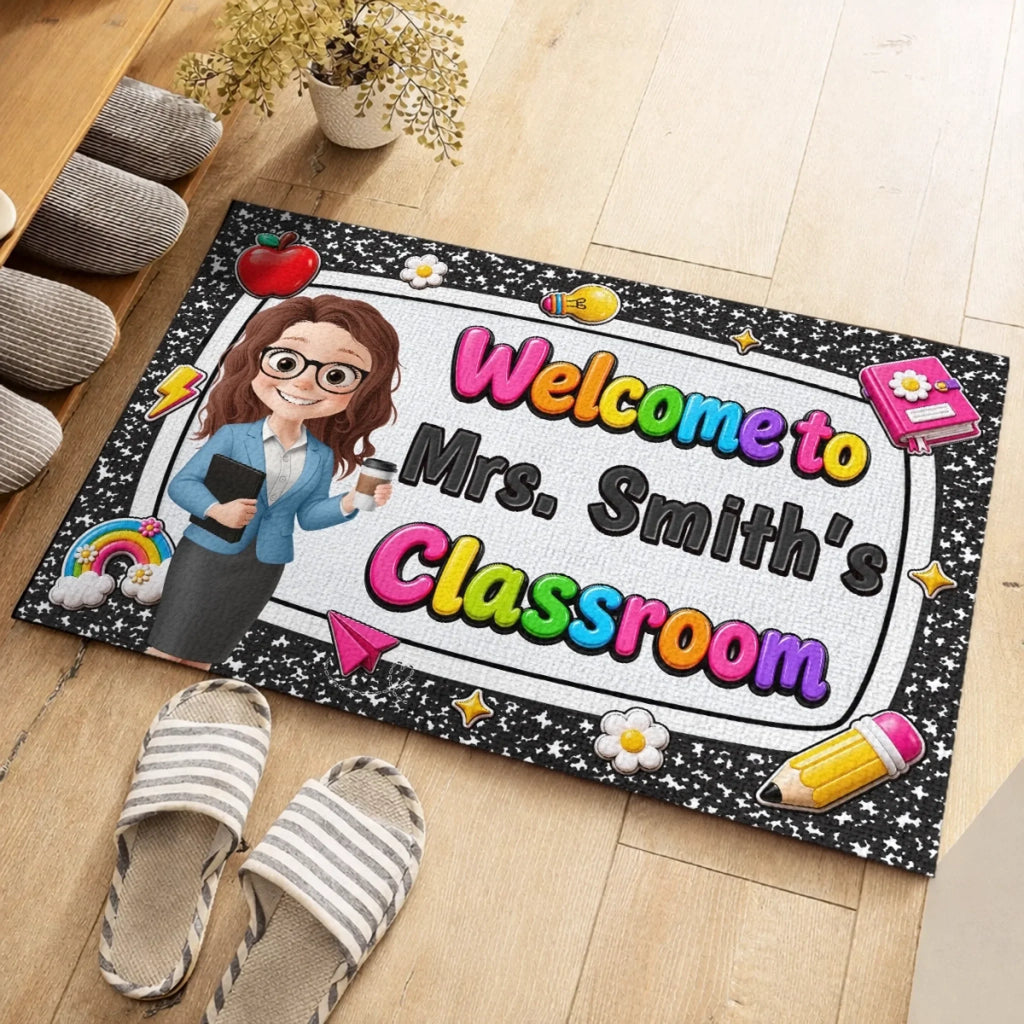 Custom Classroom Decor Decorative Mat - Personalized Back To School Gifts For Teachers - Building Bright Futures