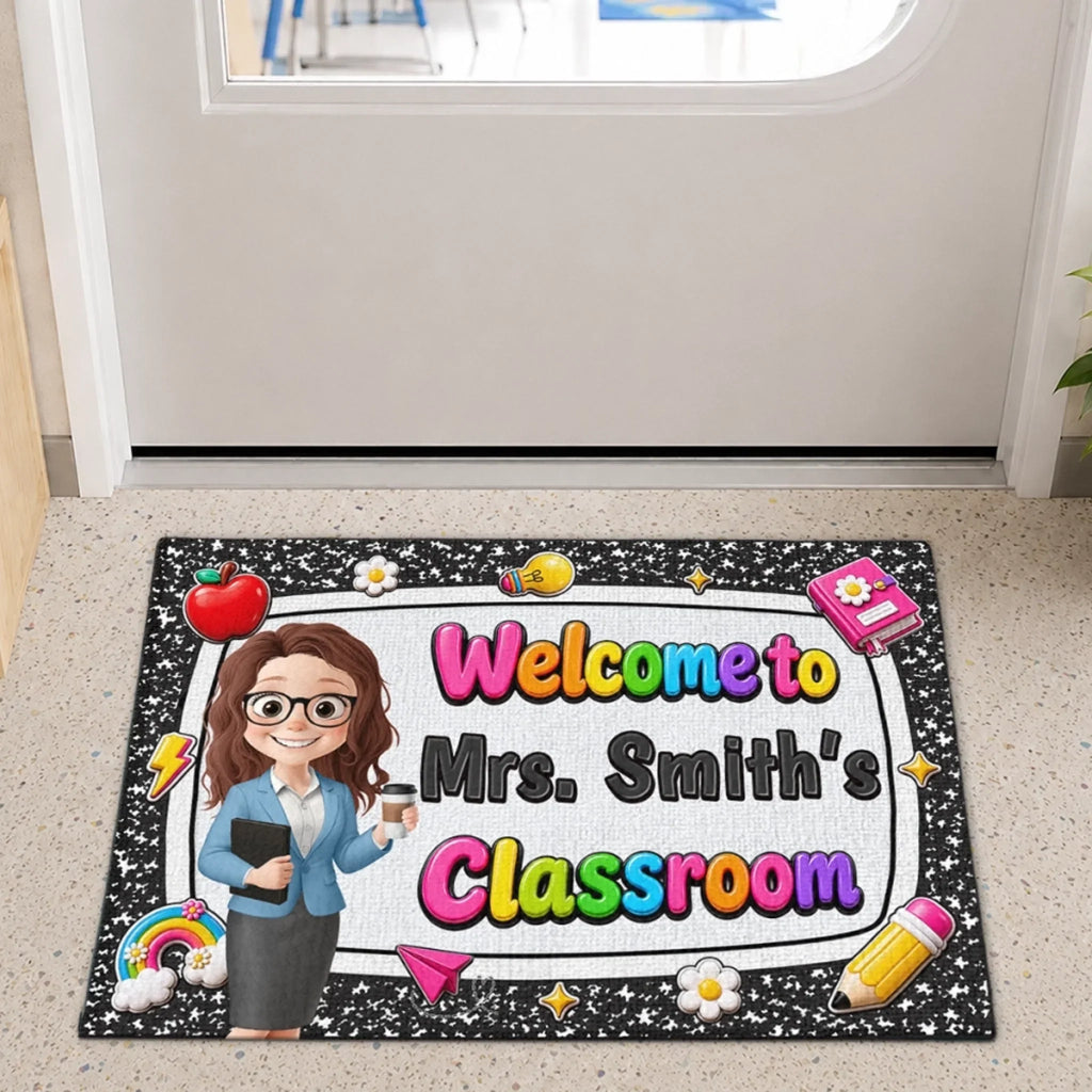 Custom Classroom Decor Decorative Mat - Personalized Back To School Gifts For Teachers - Building Bright Futures