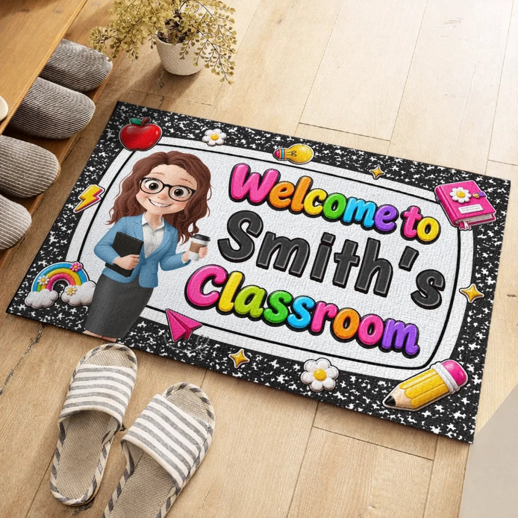 Custom Classroom Decor Decorative Mat - Personalized Back To School Gifts For Teachers - Building Bright Futures