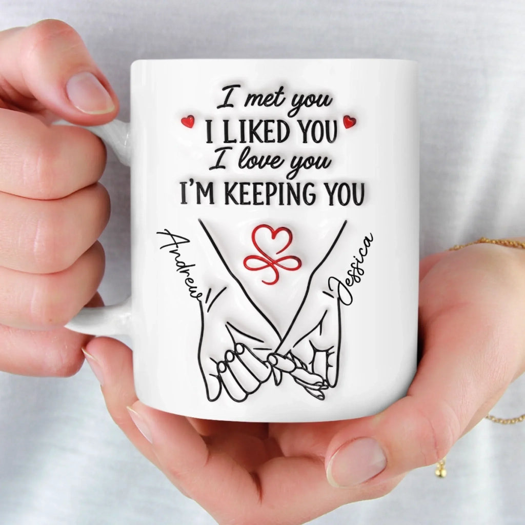Custom Mug - Personalized Anniversary Wedding Gifts For Husband And Wife, Him And Her - The Day Our Story Began