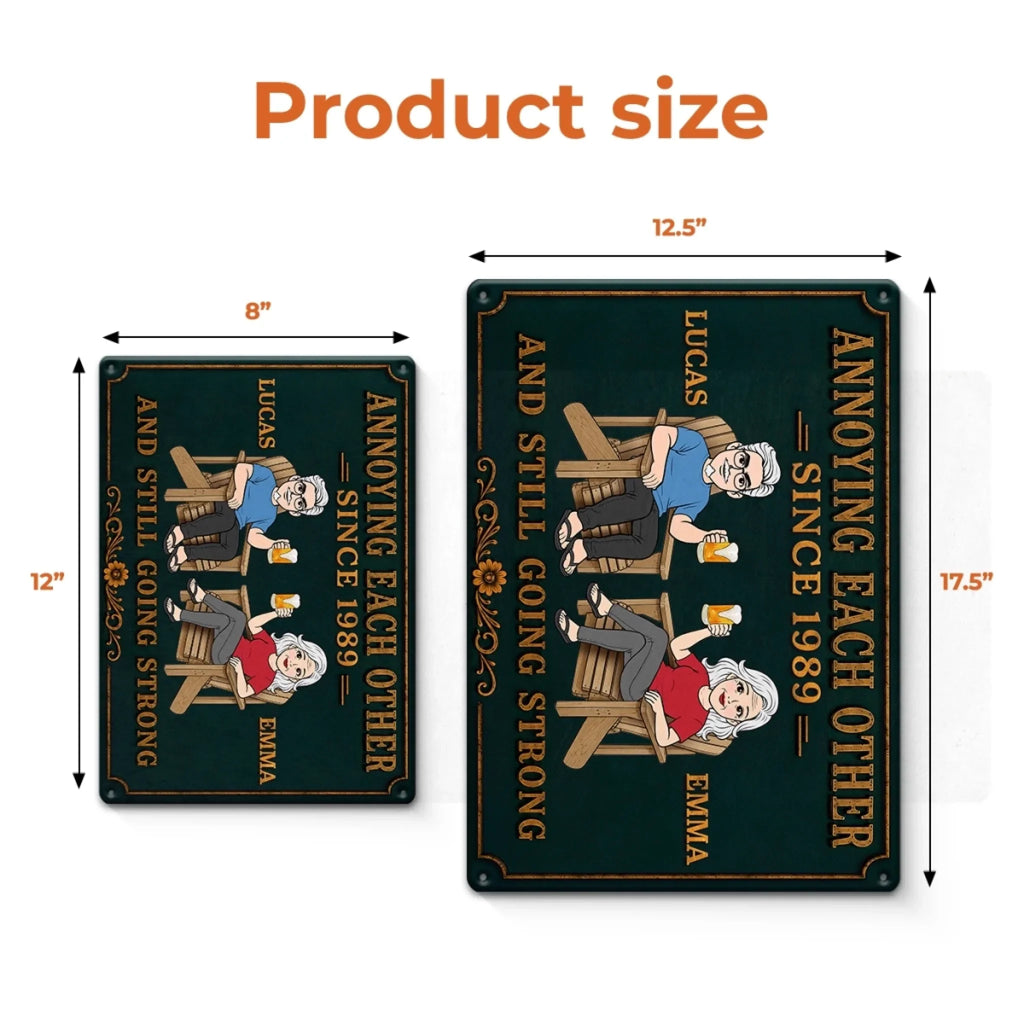 Custom Home Decor Metal Sign - Personalized  Anniversary Wedding Gifts For Husband And Wife, Him And Her - Crazy Love That Lasts Forever