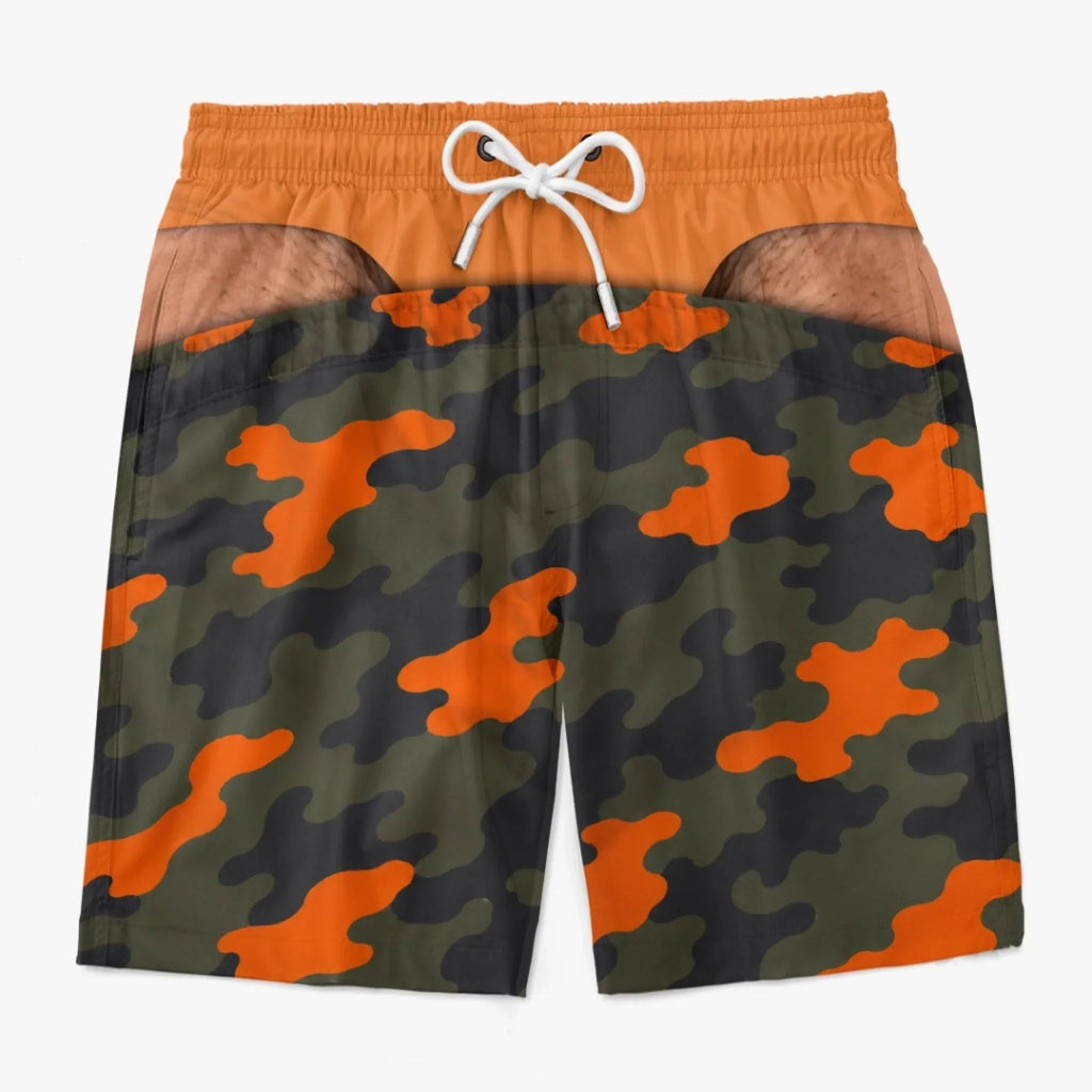 Custom Funny Men Swim Trunks - Personalized Birthday Gifts For Husband, Son, Grandson, Brother, Grandpa, Dad, Yourself - The View Gets Better