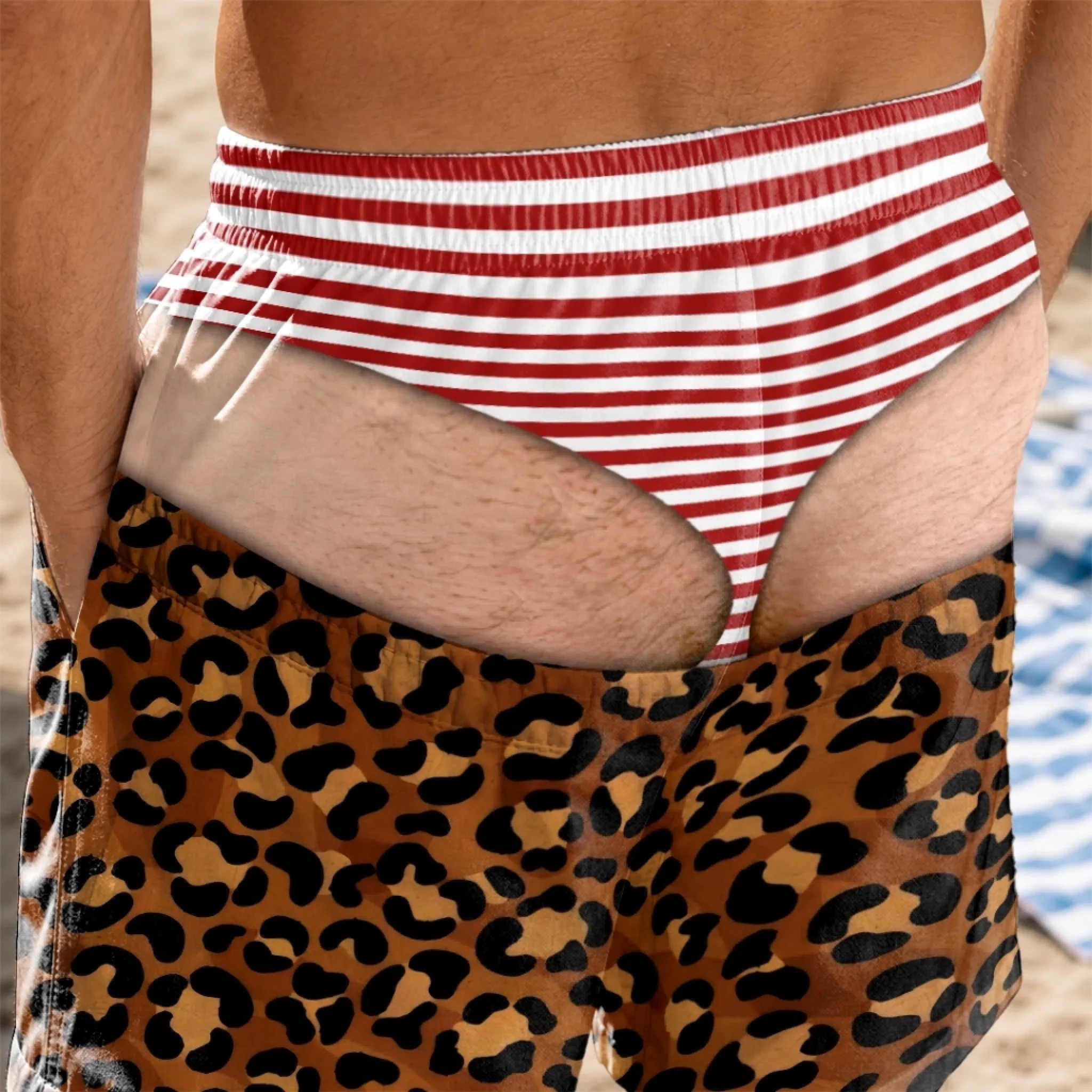Custom Funny Men Swim Trunks - Personalized Birthday Gifts For Husband, Son, Grandson, Brother, Grandpa, Dad, Yourself - Cheeky By Nature