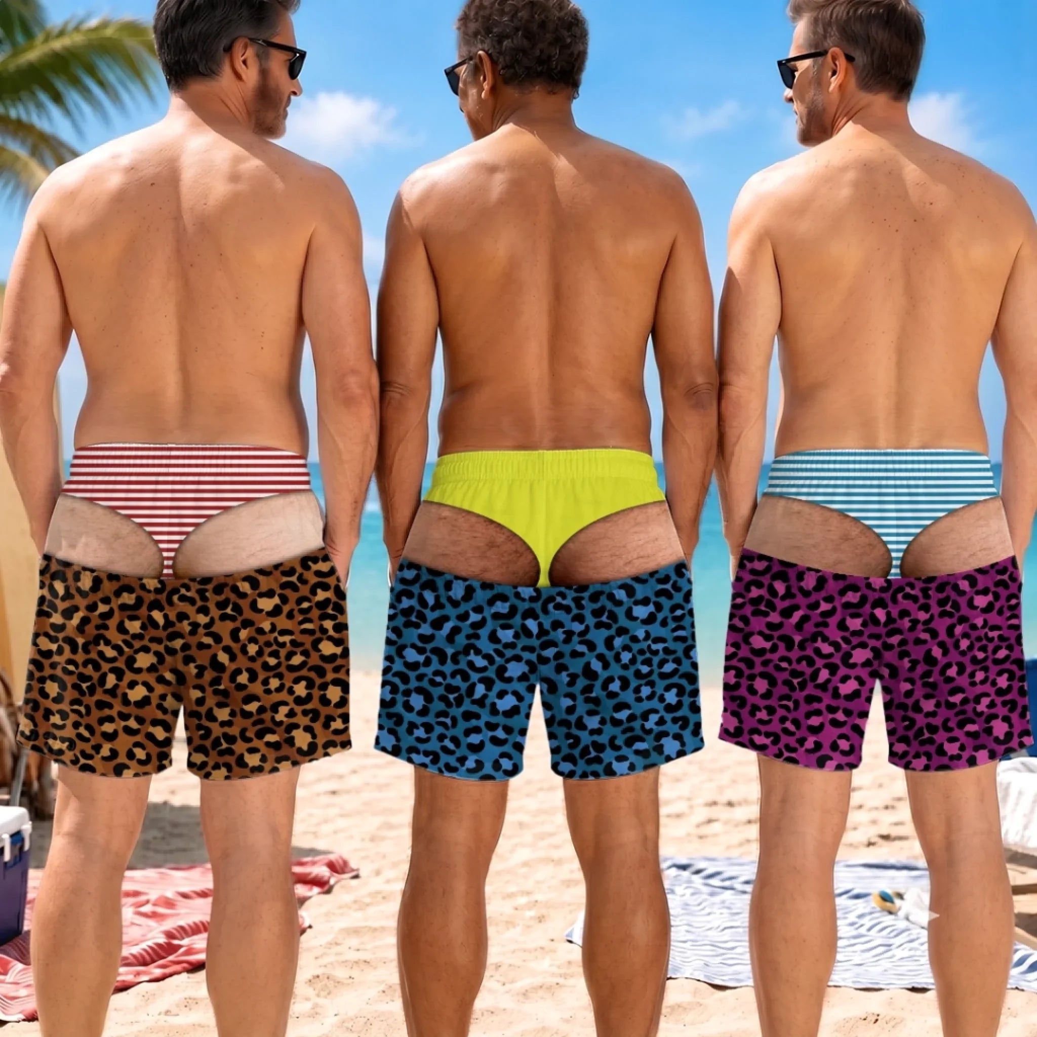 Custom Funny Men Swim Trunks - Personalized Birthday Gifts For Husband, Son, Grandson, Brother, Grandpa, Dad, Yourself - Cheeky By Nature