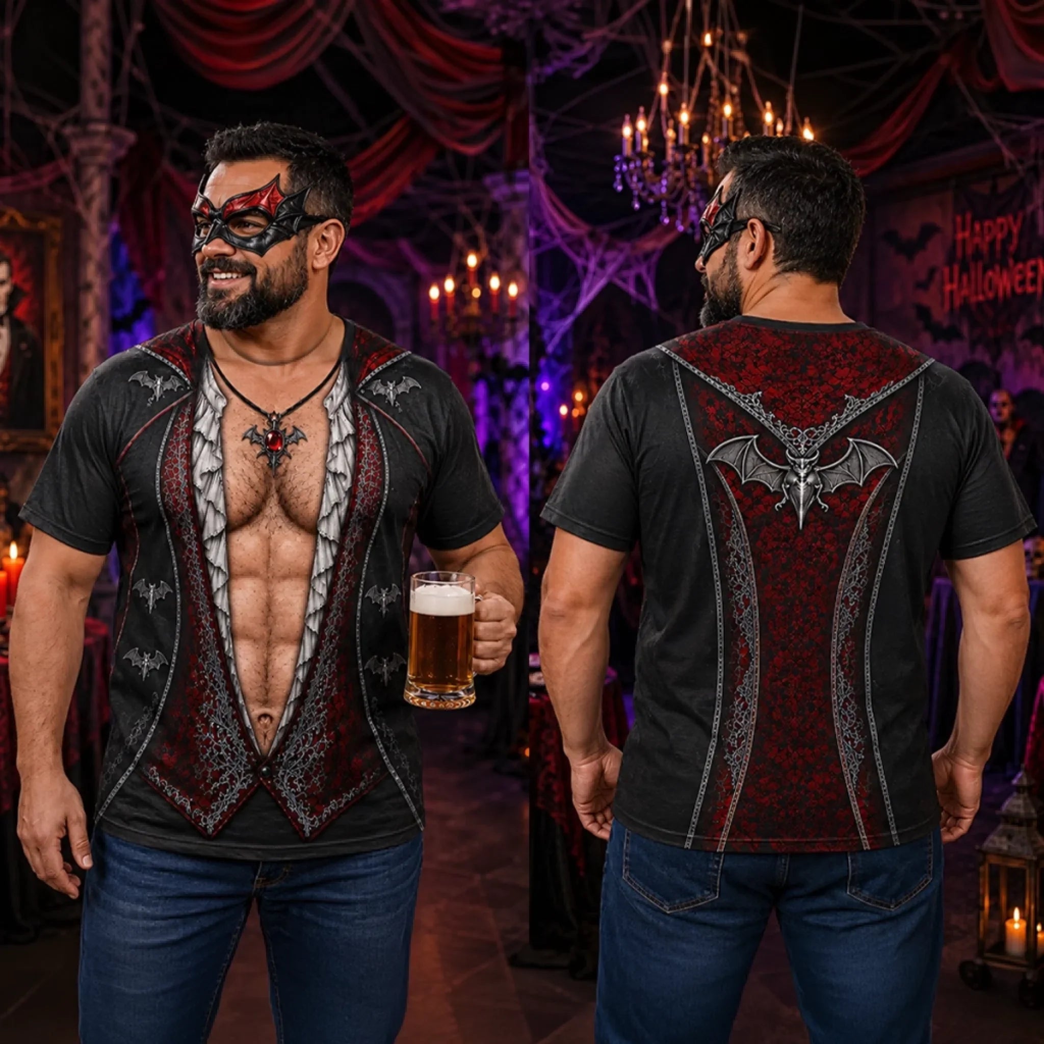 Custom Vampire T-shirt - Personalized Halloween Birthday Gifts For Husband, Son, Grandson, Brother, Grandpa, Dad, Yourself - Nothing Can Stop Me