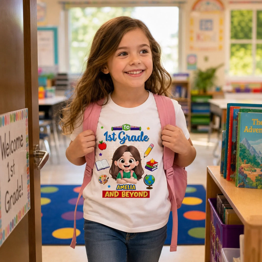 Custom Youth T-shirt - Personalized Back To School Gift For Kids - Ready To Learn Laugh And Grow