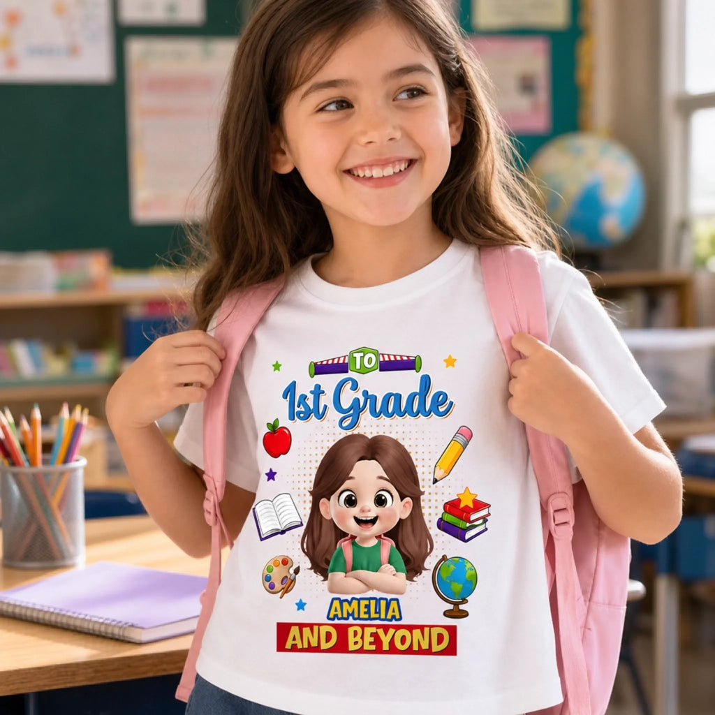 Custom Youth T-shirt - Personalized Back To School Gift For Kids - Ready To Learn Laugh And Grow