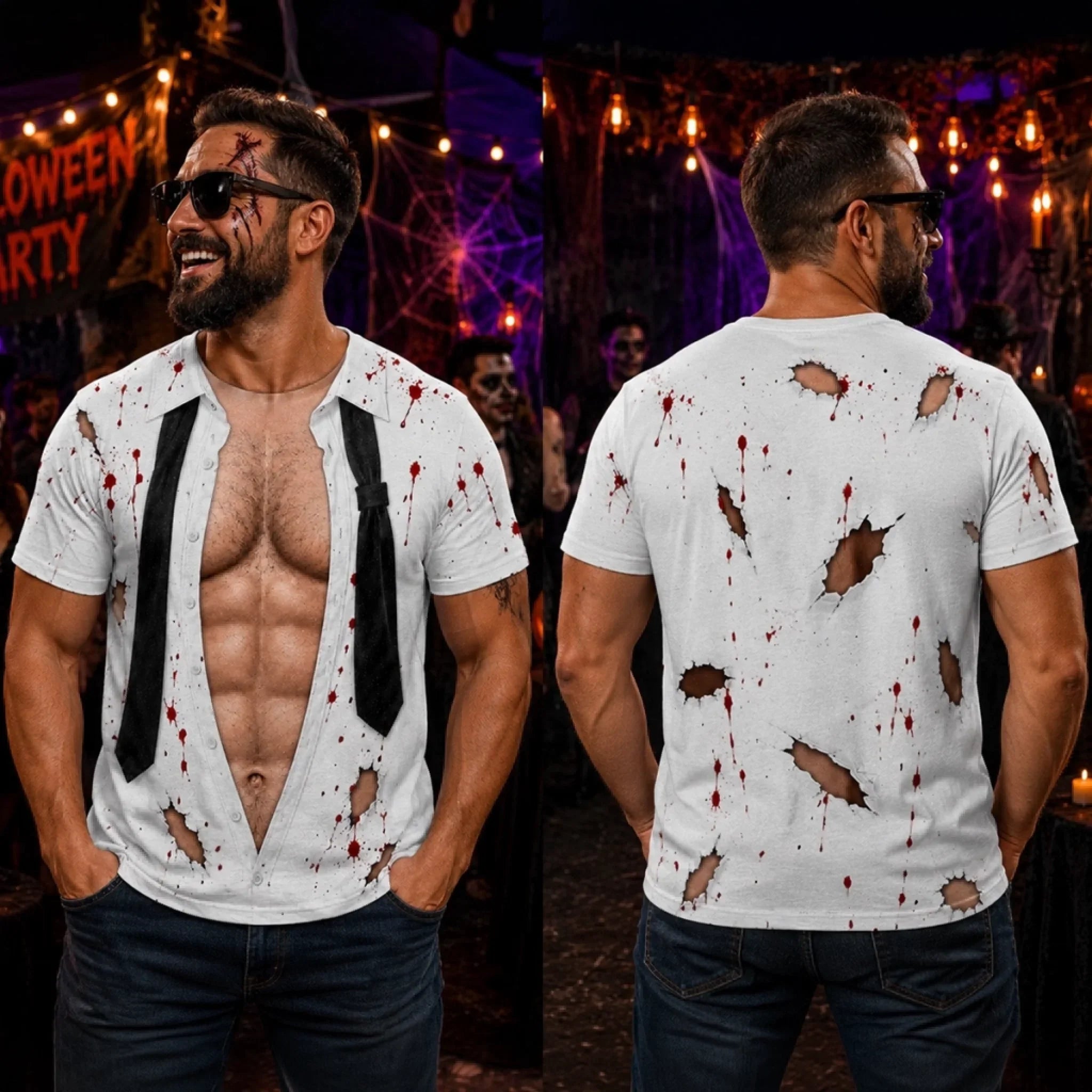 Custom Zoombie T-shirt - Personalized Halloween Birthday Gifts For Husband, Son, Grandson, Brother, Grandpa, Dad, Yourself - Dead Inside Ready To Party Outside