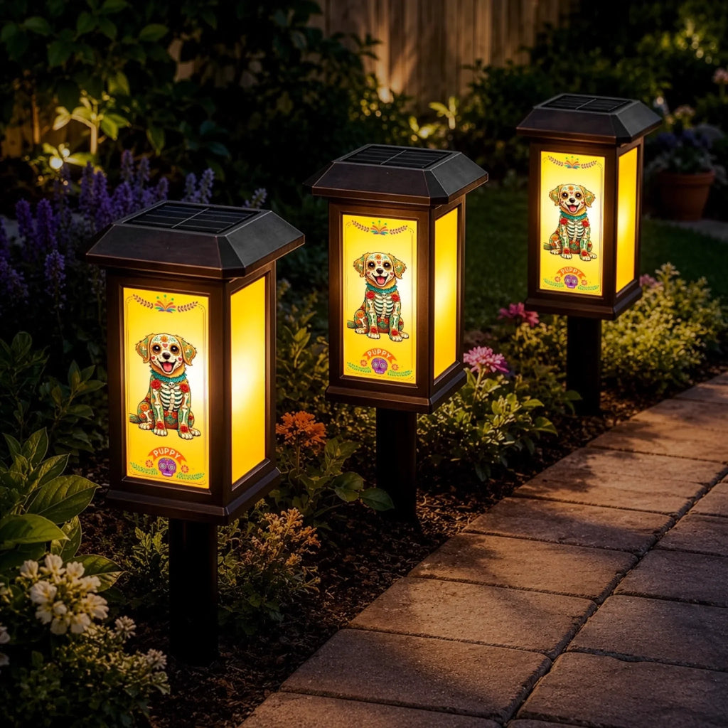 Custom Photo Day Of The Dead Solar Garden Light - Personalized Pet Memorial Sympathy Gifts For Dogs, Cats - A Beautiful Soul Is Never Forgotten