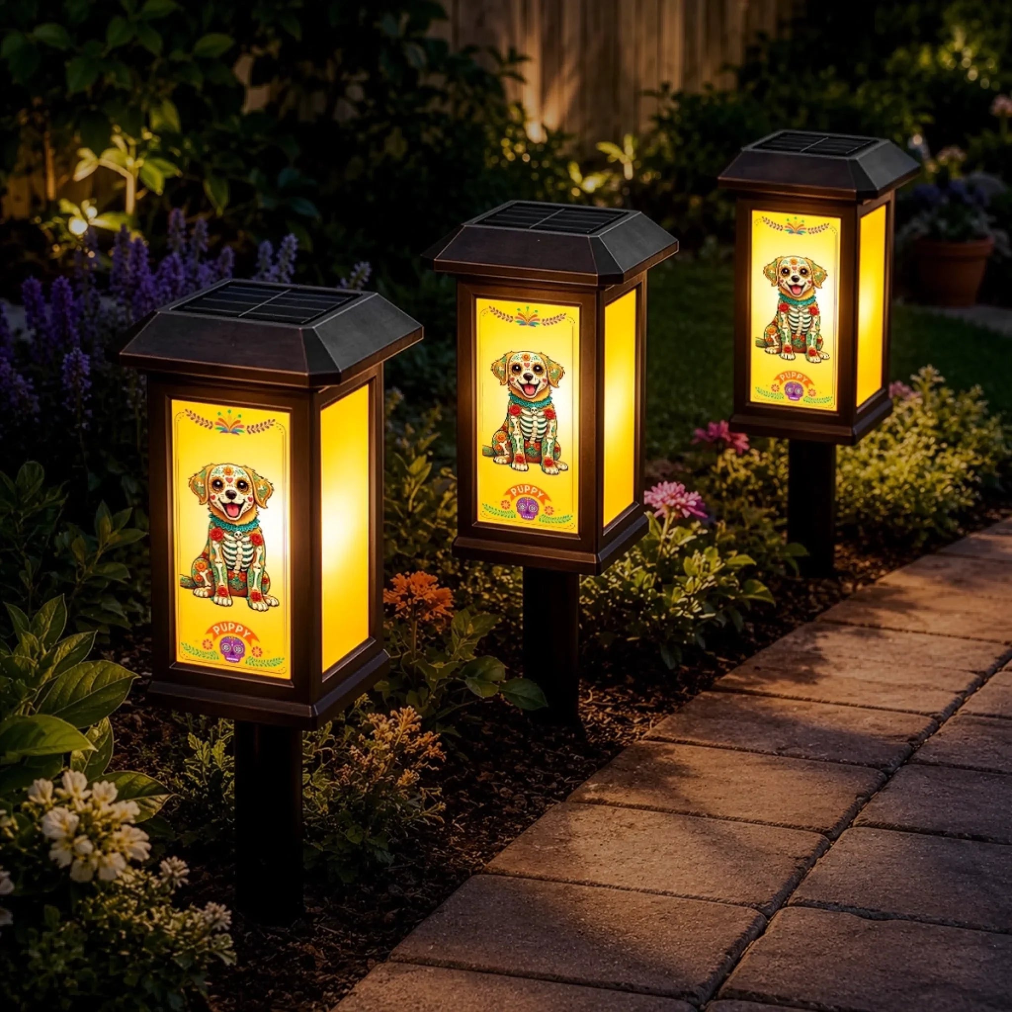 Custom Photo Day Of The Dead Solar Garden Light - Personalized Pet Memorial Sympathy Gifts For Dogs, Cats - A Beautiful Soul Is Never Forgotten