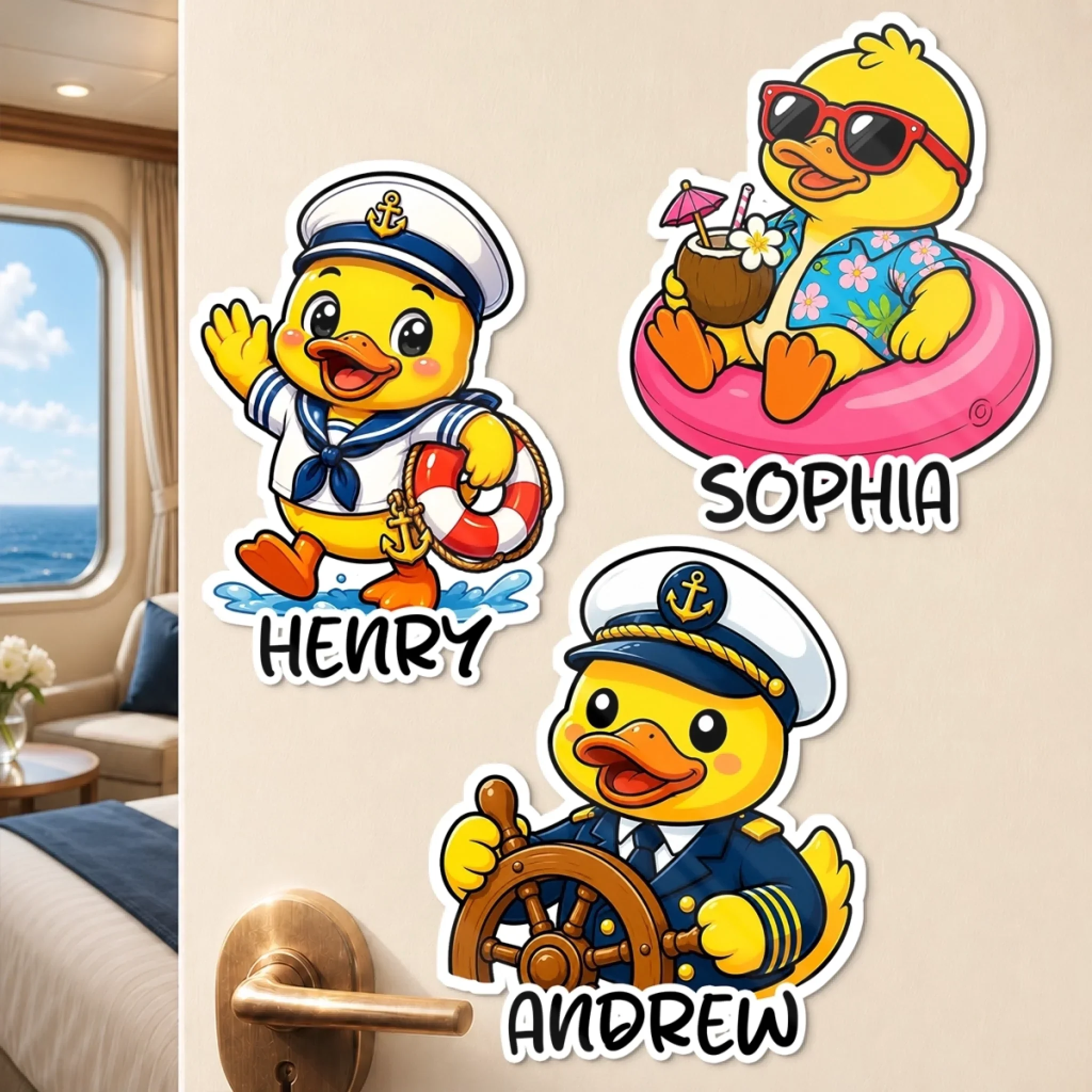 Custom Cruise Magnetic Sheet - Personalized Summer Vacation And Travel Gifts For Mom, Dad, Brother, Sister - Ducking Into Fun