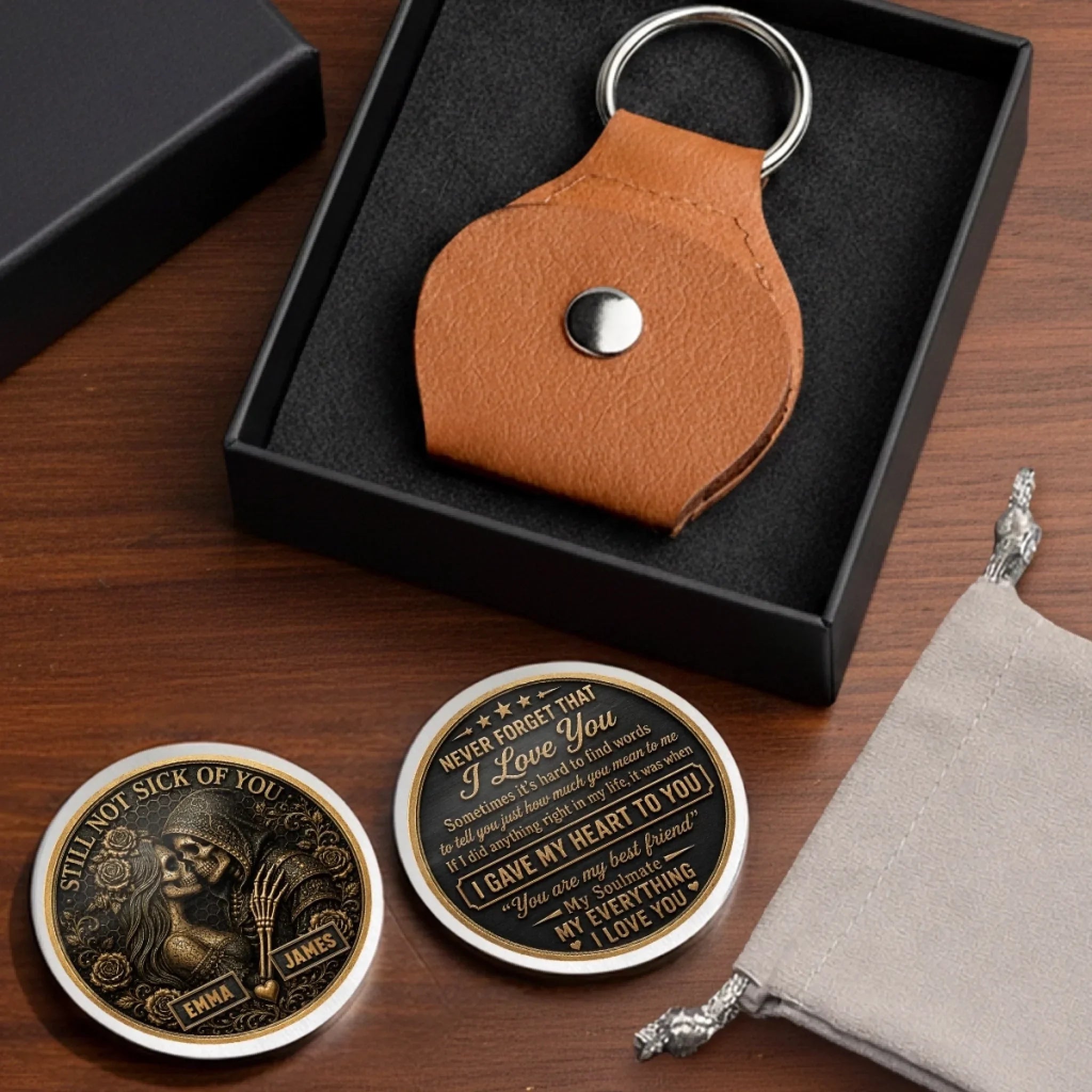 Custom Skeleton Pocket Hug - Personalized Anniversary Wedding Gifts For Husband And Wife, Him And Her - Forever And Always With You