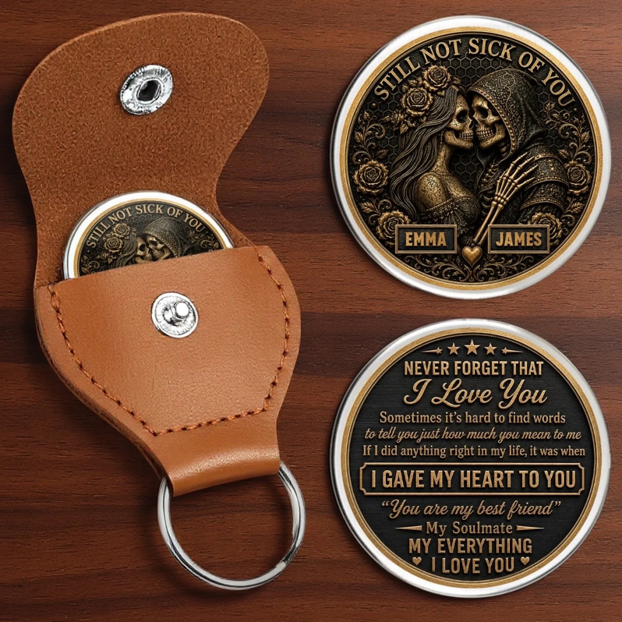 Custom Skeleton Pocket Hug - Personalized Anniversary Wedding Gifts For Husband And Wife, Him And Her - Forever And Always With You