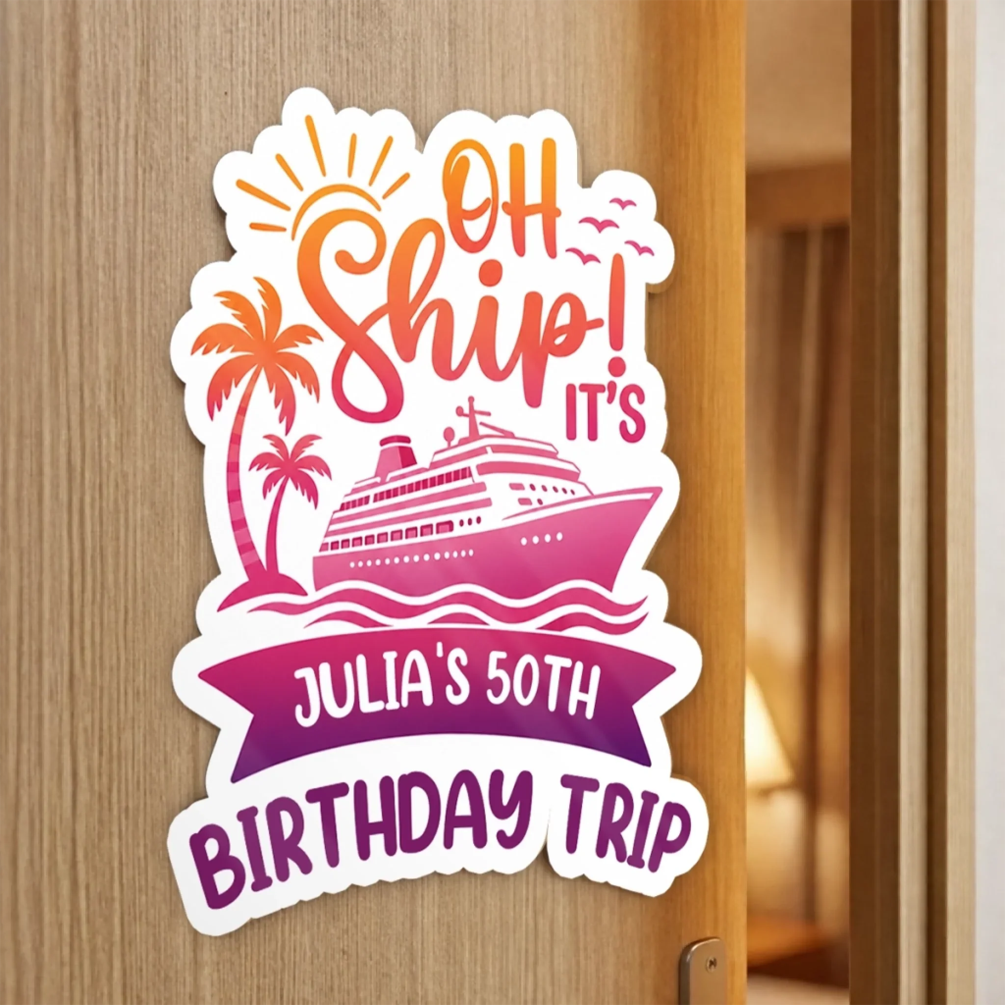 Custom Cruise Magnetic Sheet - Personalized Summer Vacation And Travel Gifts For Women, Besties, Sisters, BFF - Sailing Into Memories