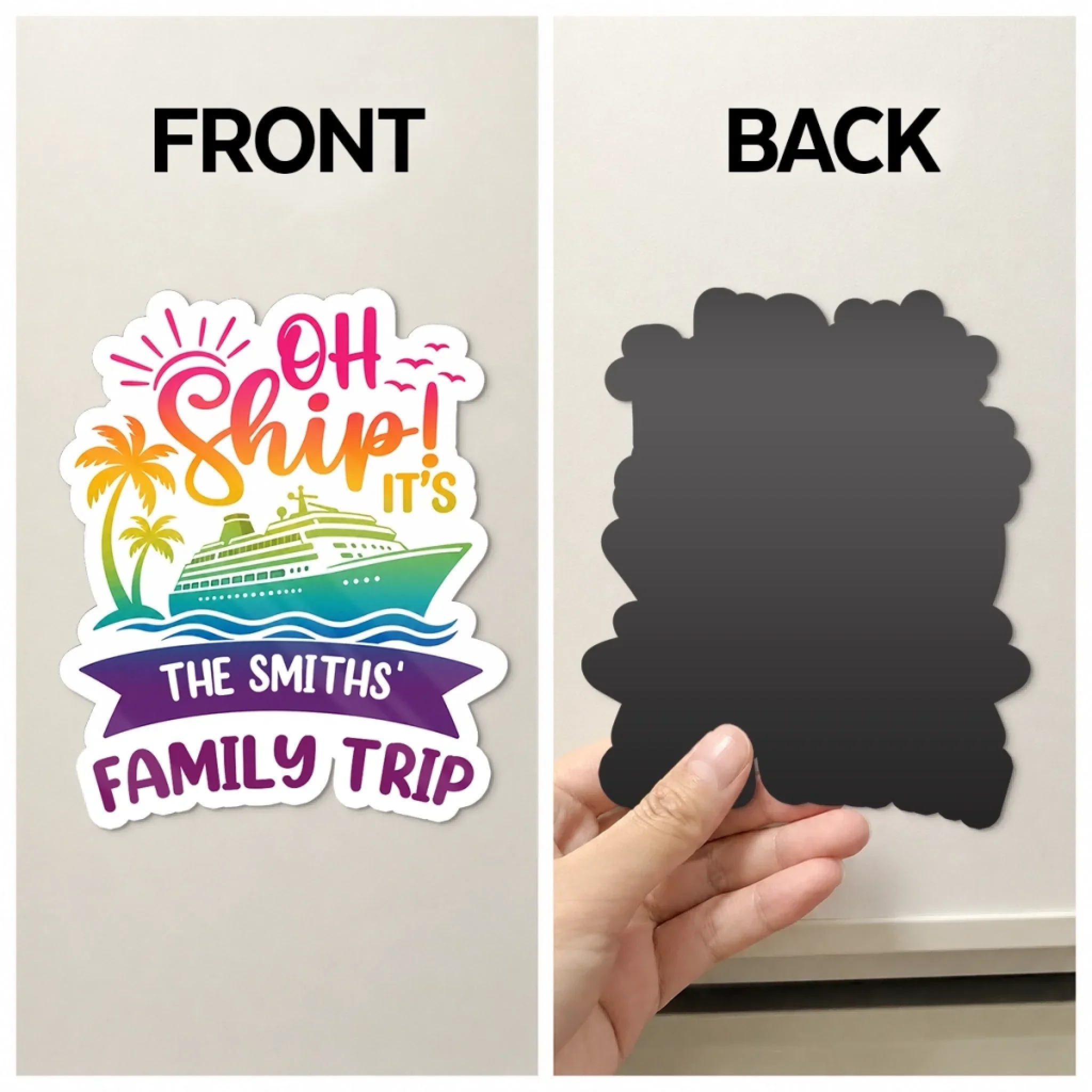 Custom Cruise Magnetic Sheet - Personalized Summer Vacation And Travel Gifts For Women, Besties, Sisters, BFF - Sailing Into Memories