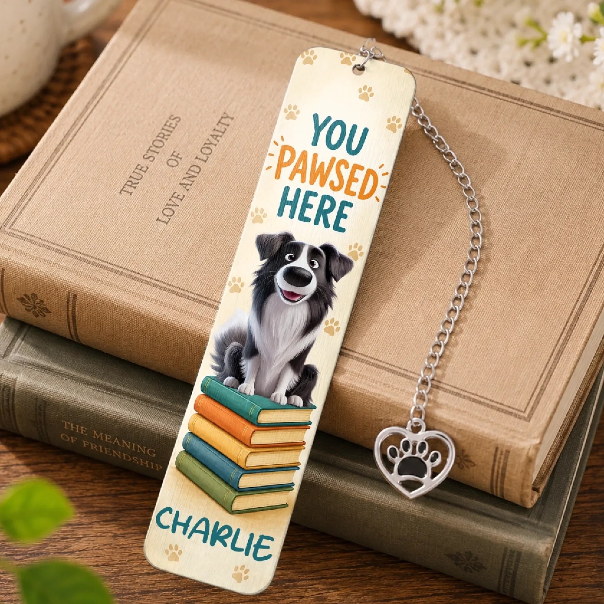 Custom Metal Bookmark - Personalized  Bookish Gifts For Book Lovers, Bookworms, Dog Dad And Mom, Cat Owners - Booked With My Best Friend