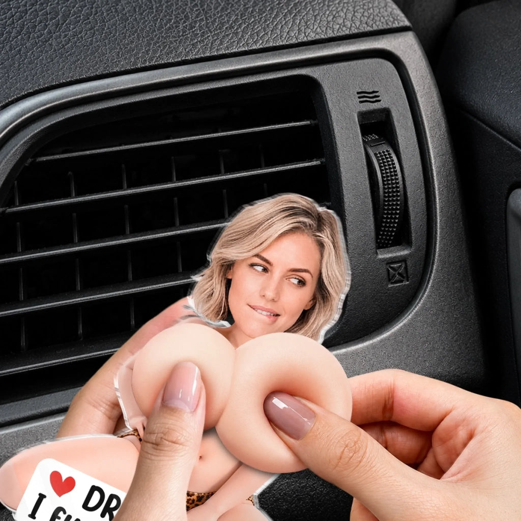 Custom Photo Squishy Acrylic Car Vent Clip - Personalized Anniversary Wedding Gifts For Husband And Wife, Him And Her - Drive Safe, See You Soon