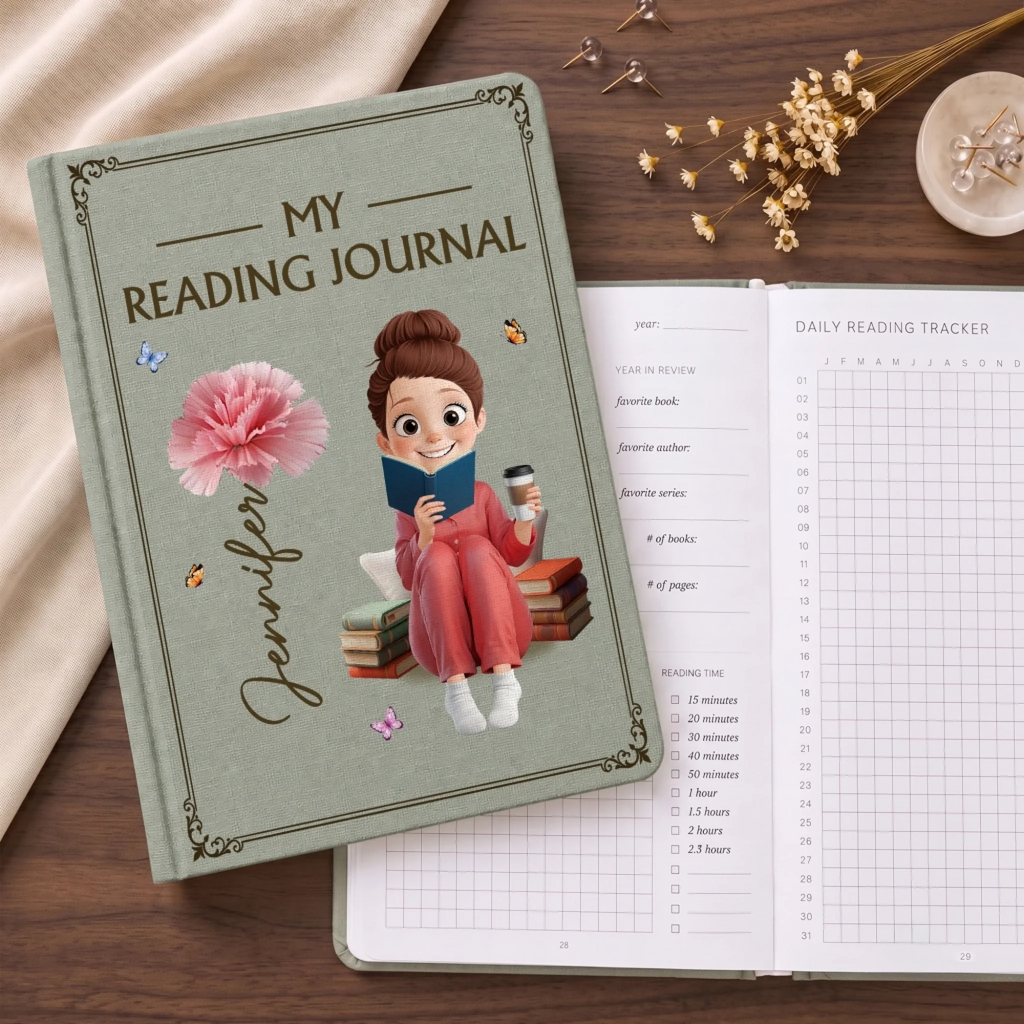 Custom Reading Journal - Personalized Bookish Gifts For Book Lovers, Bookworms, Readers - Books Are My Escape