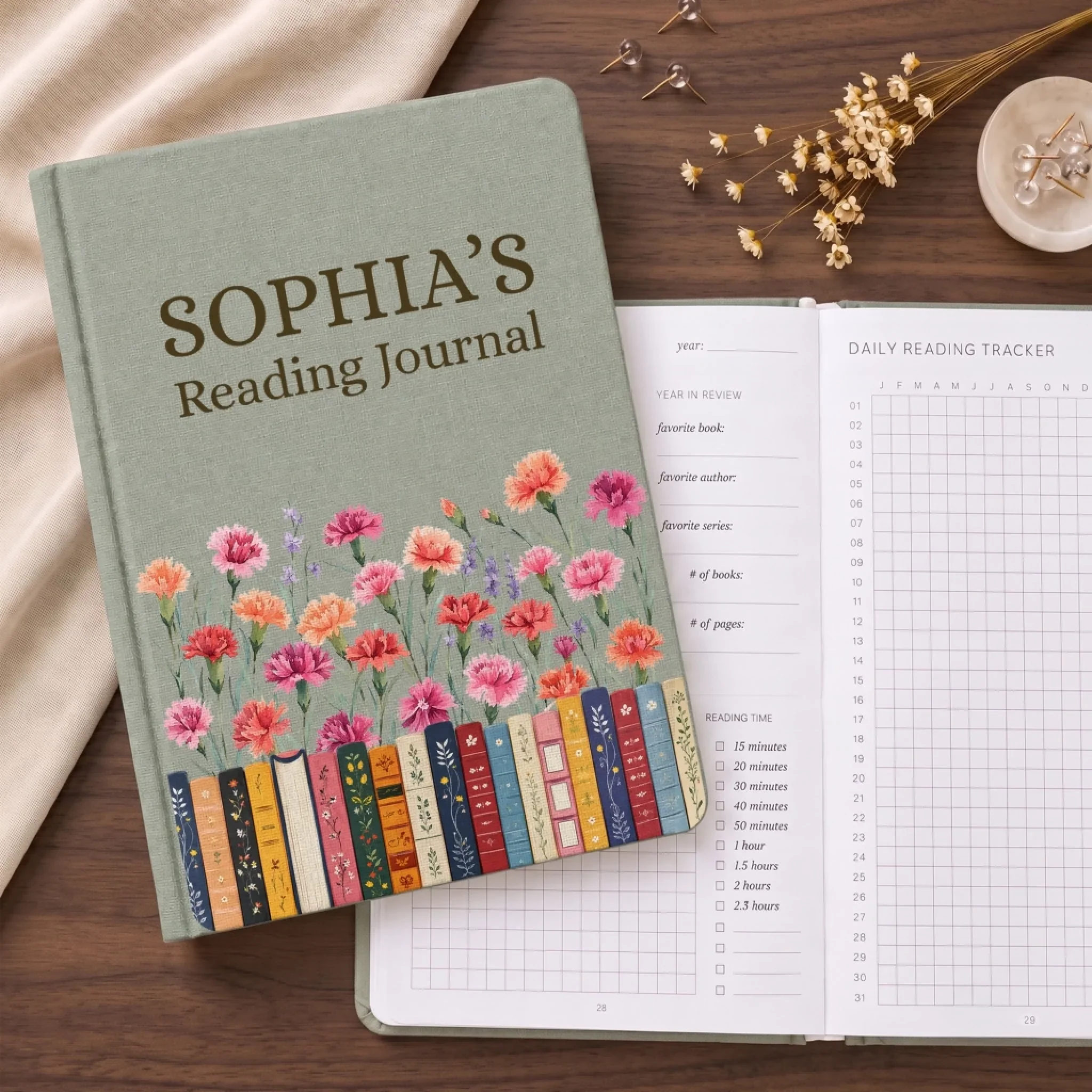 Custom Reading Journal - Personalized Bookish Gifts For Book Lovers, Bookworms, Readers - Pages Full Of Magic