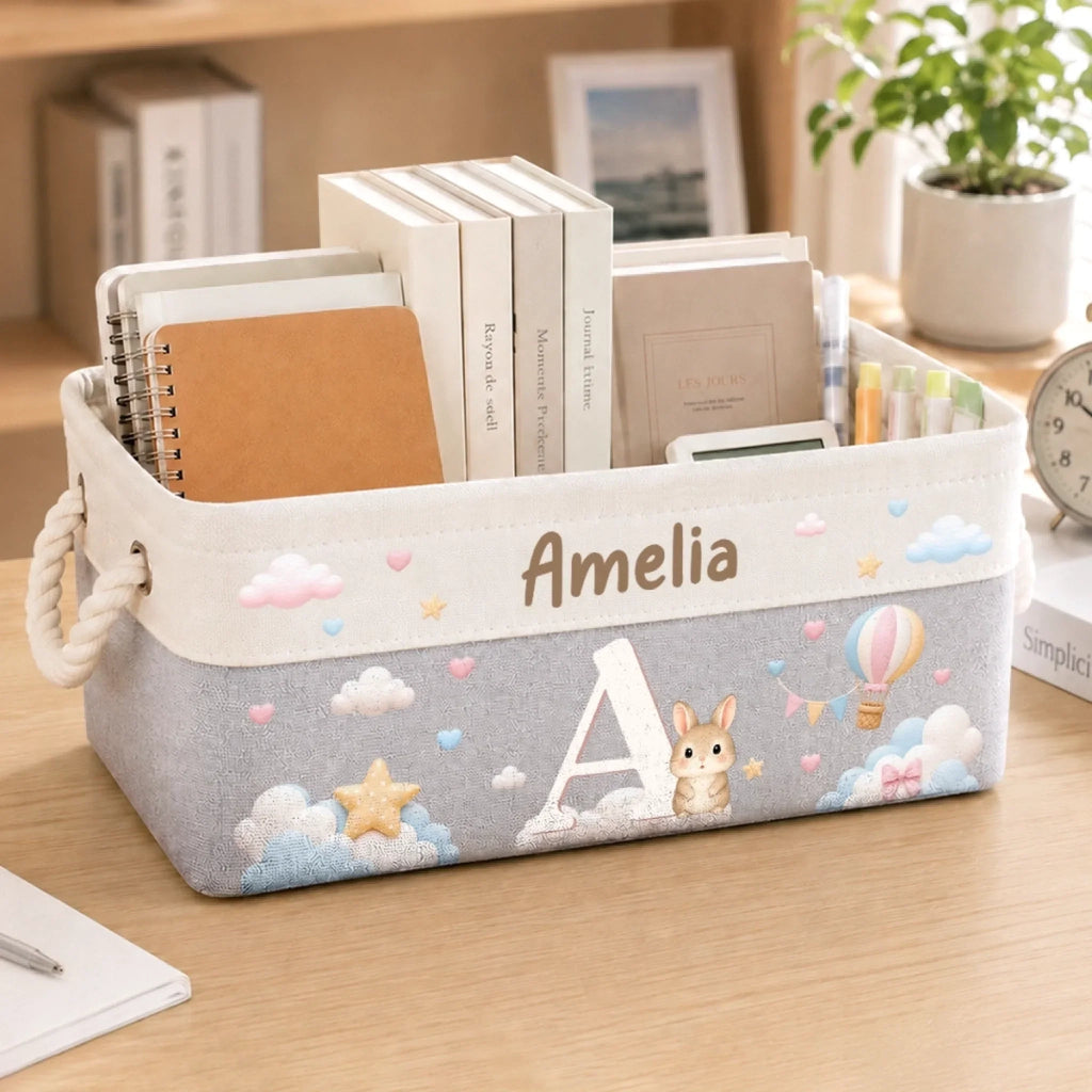 Custom Storage Basket - Personalized Baby Shower, Gender Reveal Gifts For New Moms, New Dads, New Parents - Dream Big My Little Star